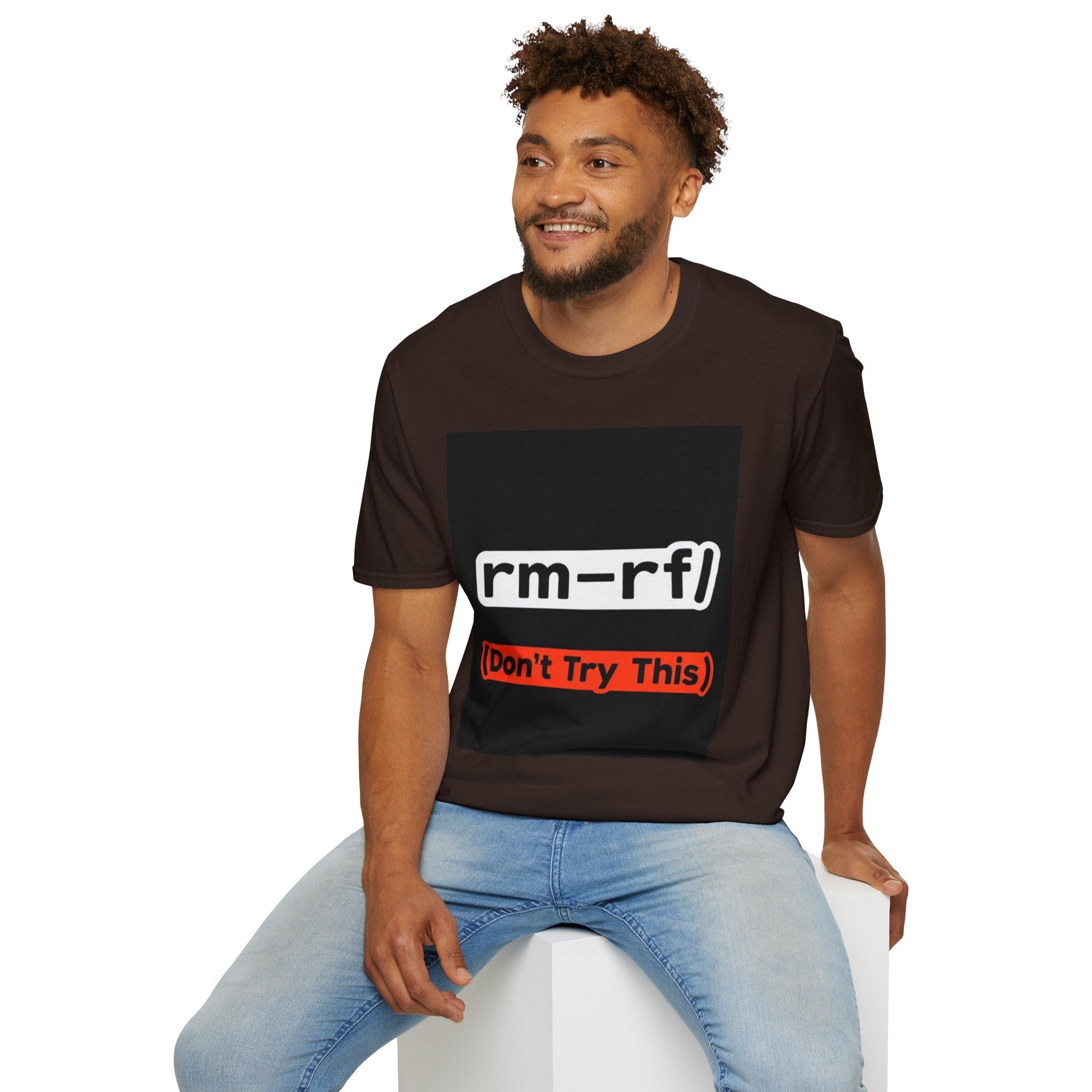 "rm -rf/ (Don't Try This)" Funny IT T-Shirt Hacker Tech Humor Command Tee