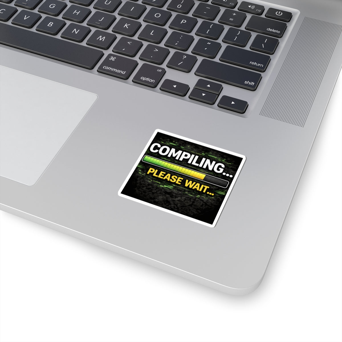 "Compiling... Please Wait" Geek Tech Humor Funny IT Kiss-Cut Stickers