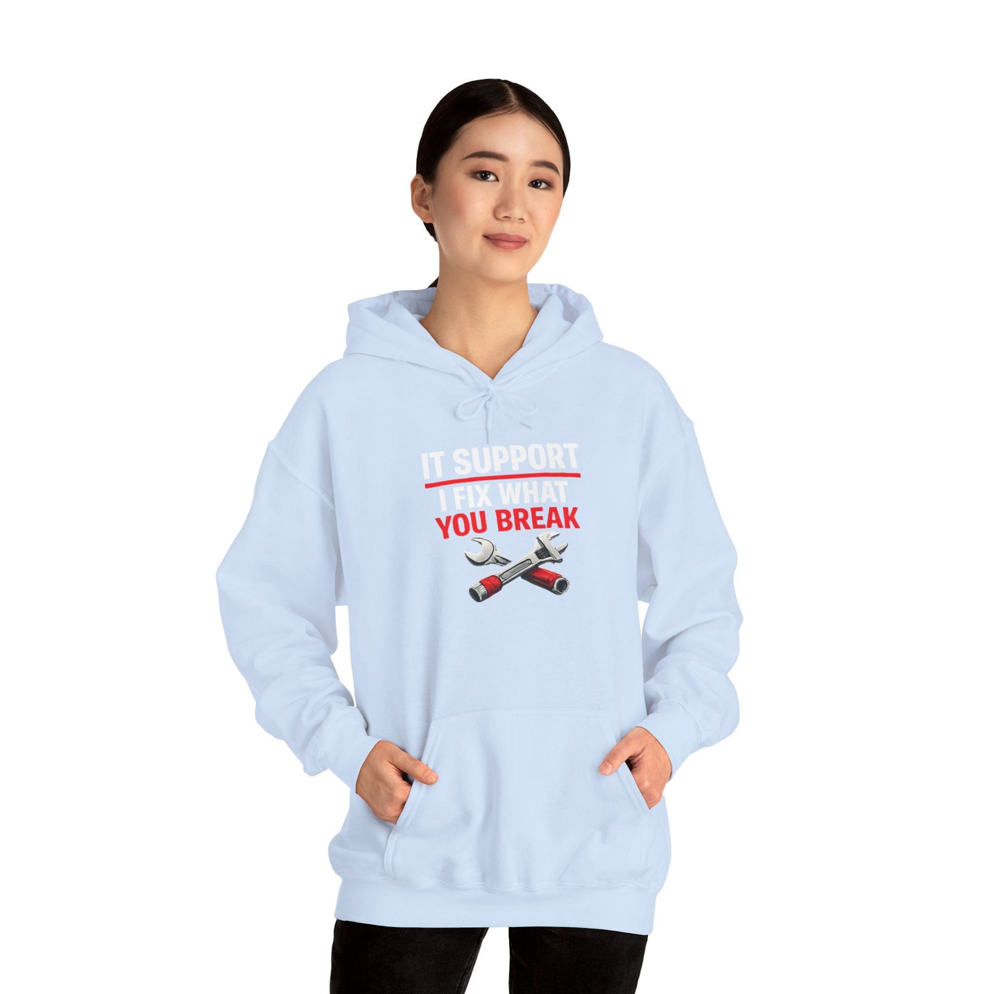 "IT Support: I Fix What You Break" IT Humor Unisex Heavy Blend™ Hoodie