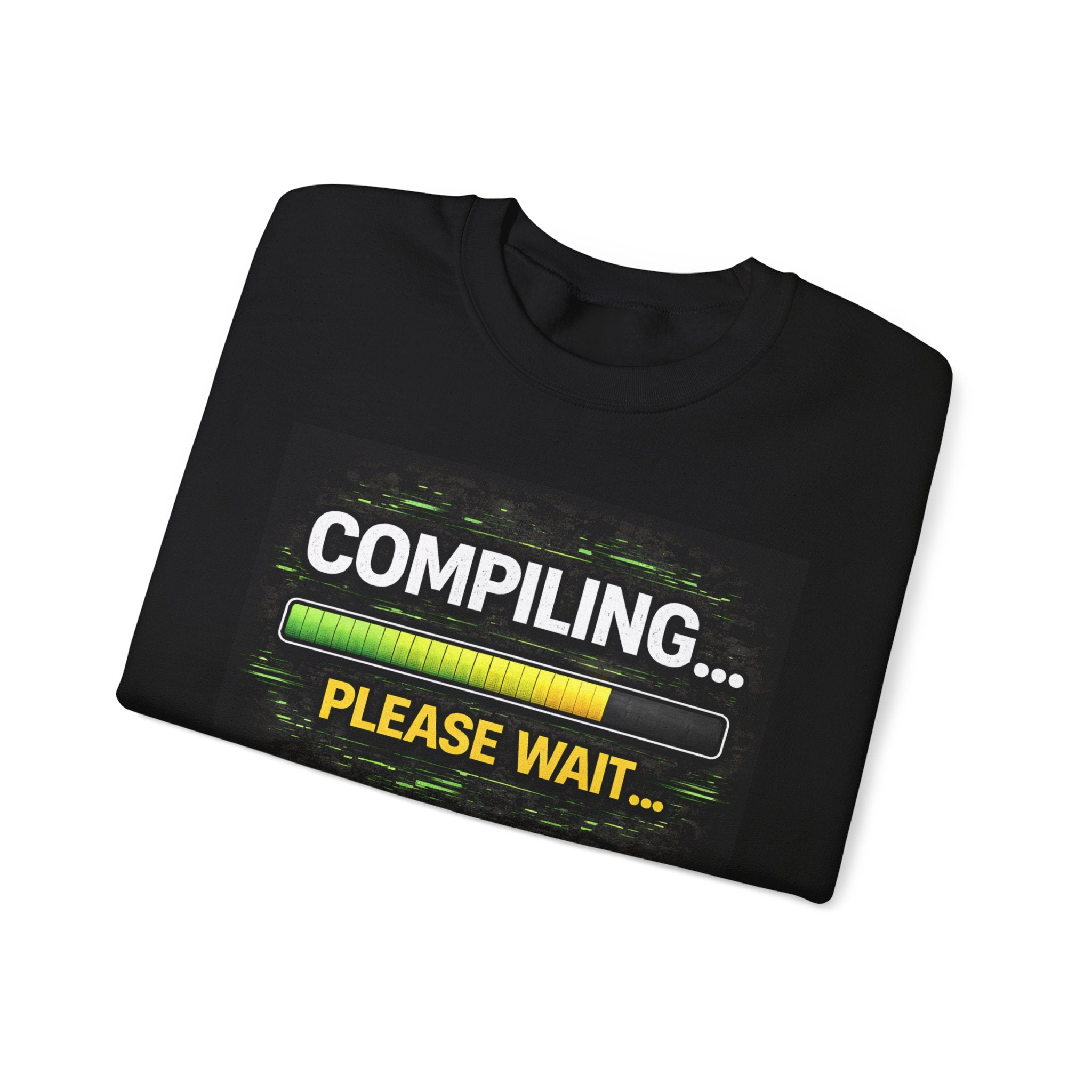 "Compiling... Please Wait" Tech Humor Crewneck Sweatshirt