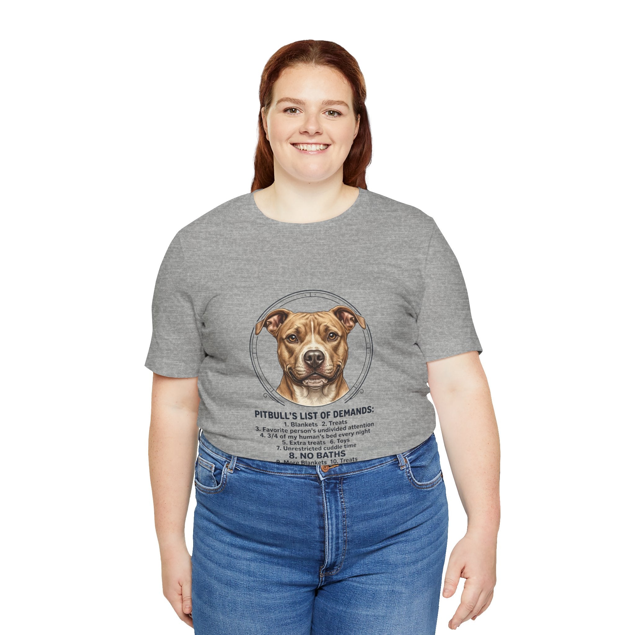 Pitbull Mom List of Demands T-Shirt | Dog Mom, Rescue Pride Tee