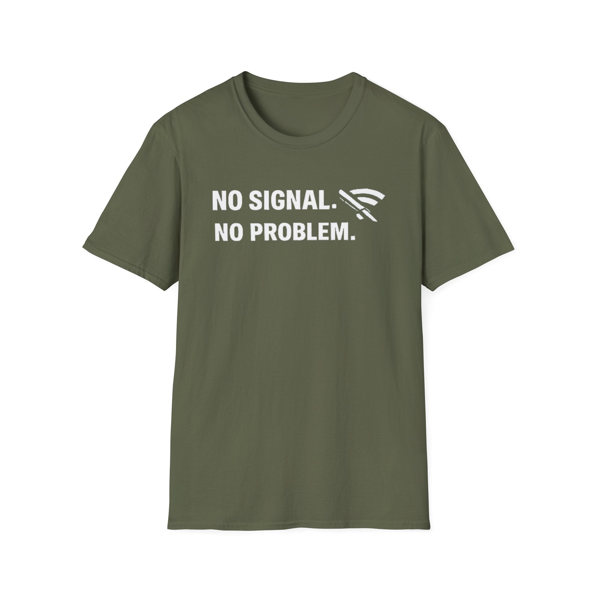"No Signal, No Problem" Funny IT Tech Humor T-Shirt