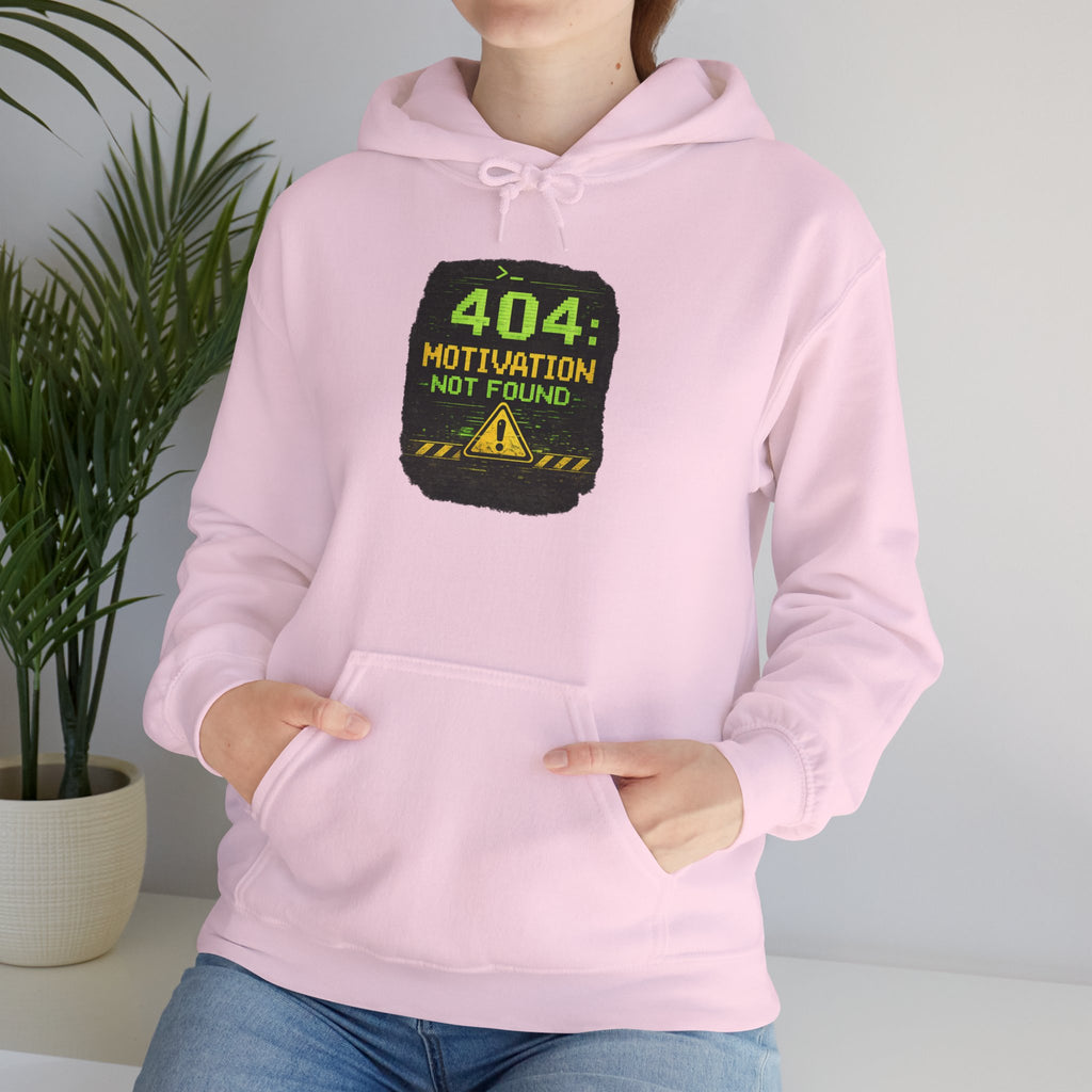 "Error 404 Motivation Not Found" IT Humor Unisex Heavy Blend™ Hoodie