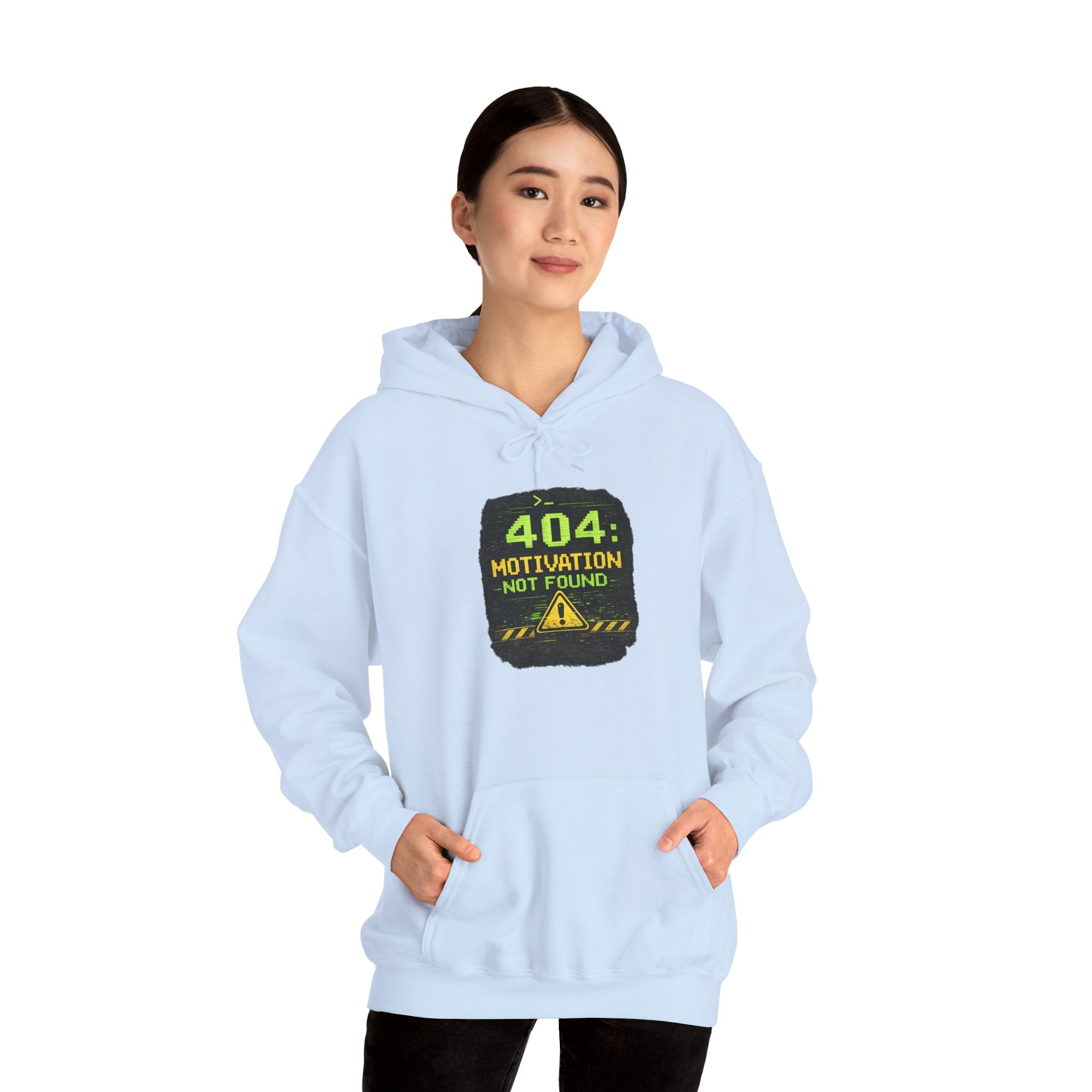 "Error 404 Motivation Not Found" IT Humor Unisex Heavy Blend™ Hoodie