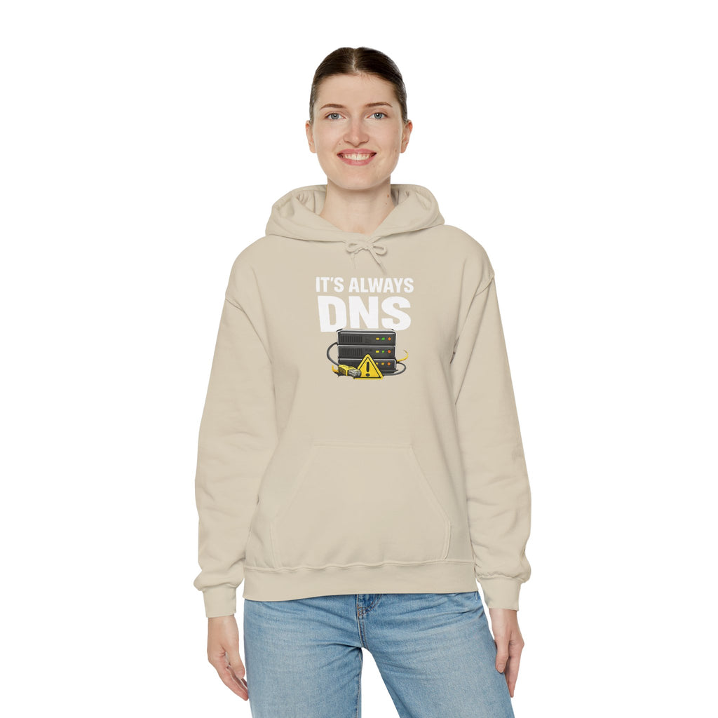 "It's Always DNS" Tech Humor Unisex Heavy Blend™ Hoodie