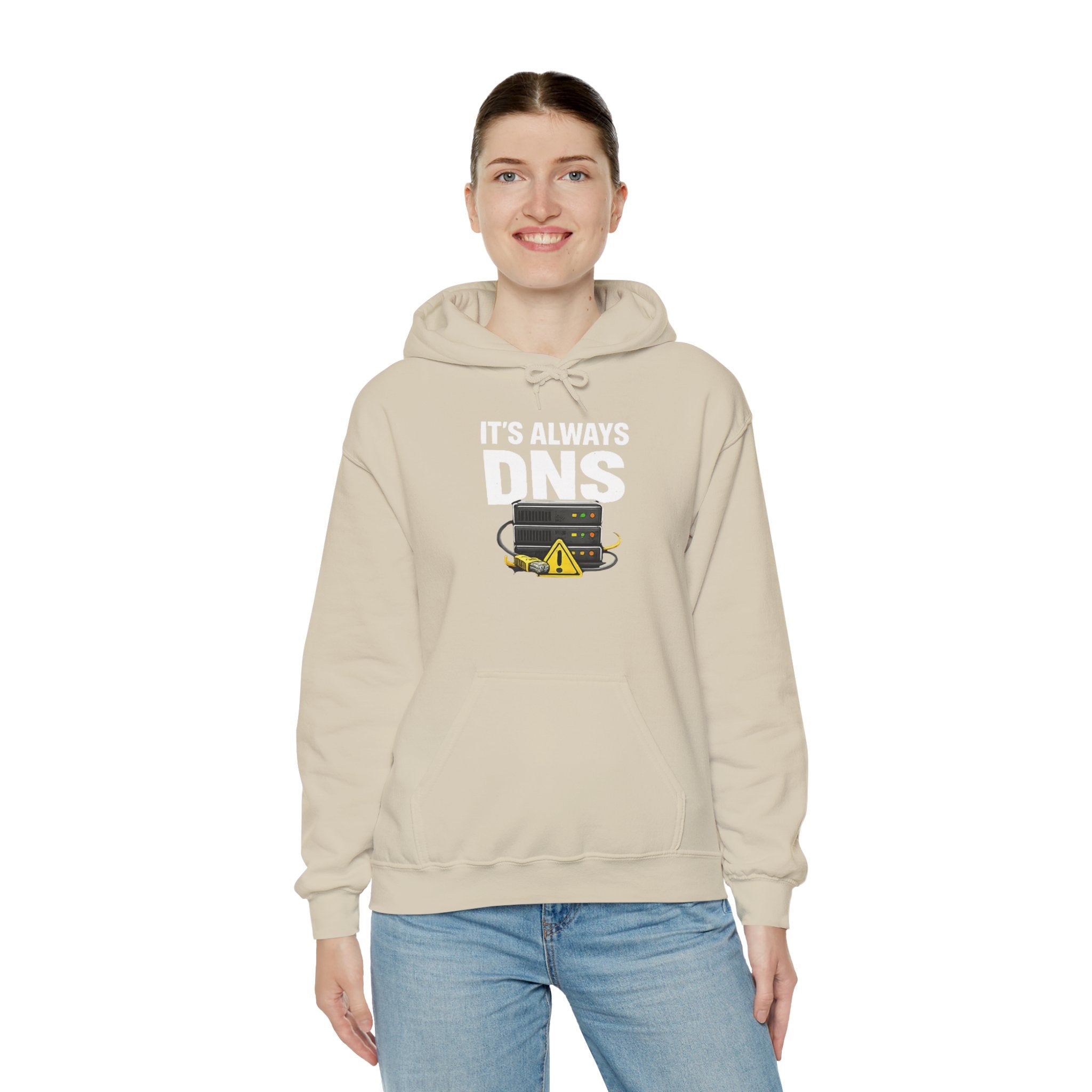 "It's Always DNS" Tech Humor Unisex Heavy Blend™ Hoodie