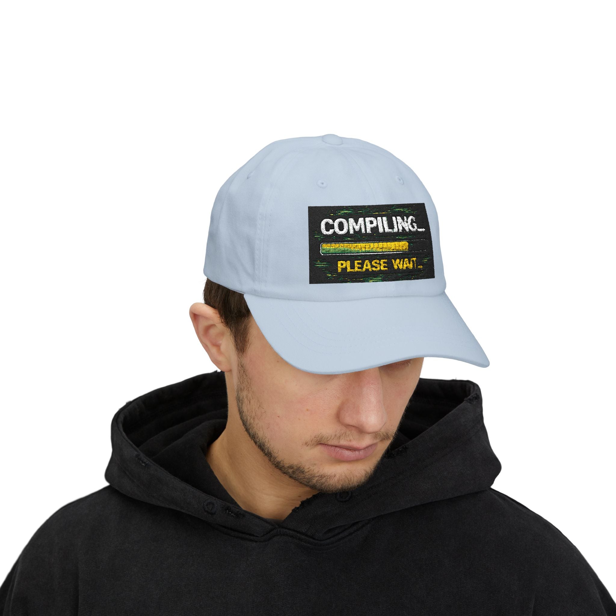 "Compiling...Please Wait" Tech Humor Funny IT Baseball Hat/Cap