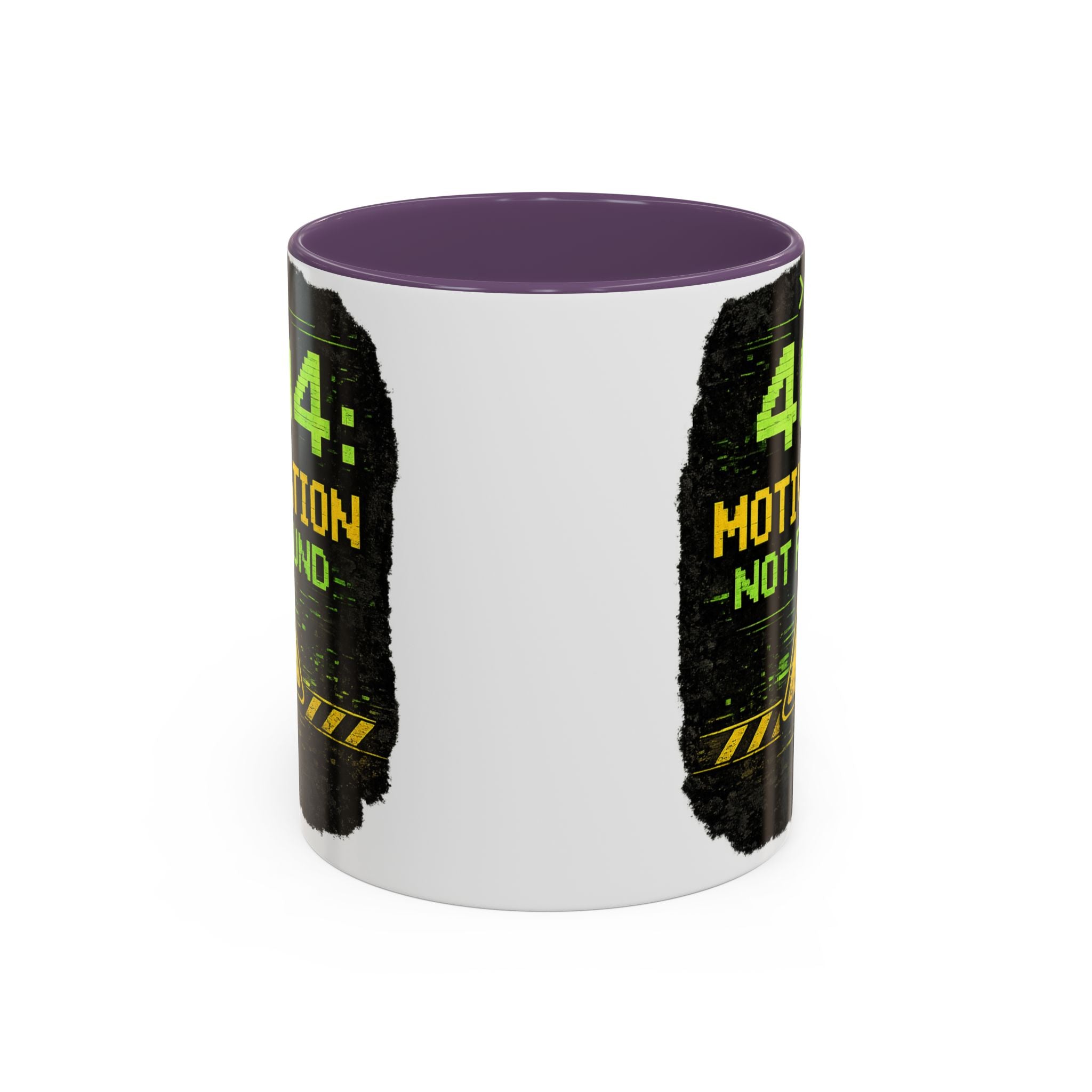 "Error 404 Motivation Not Found" IT Humor Accent Coffee Mug (11, 15oz)