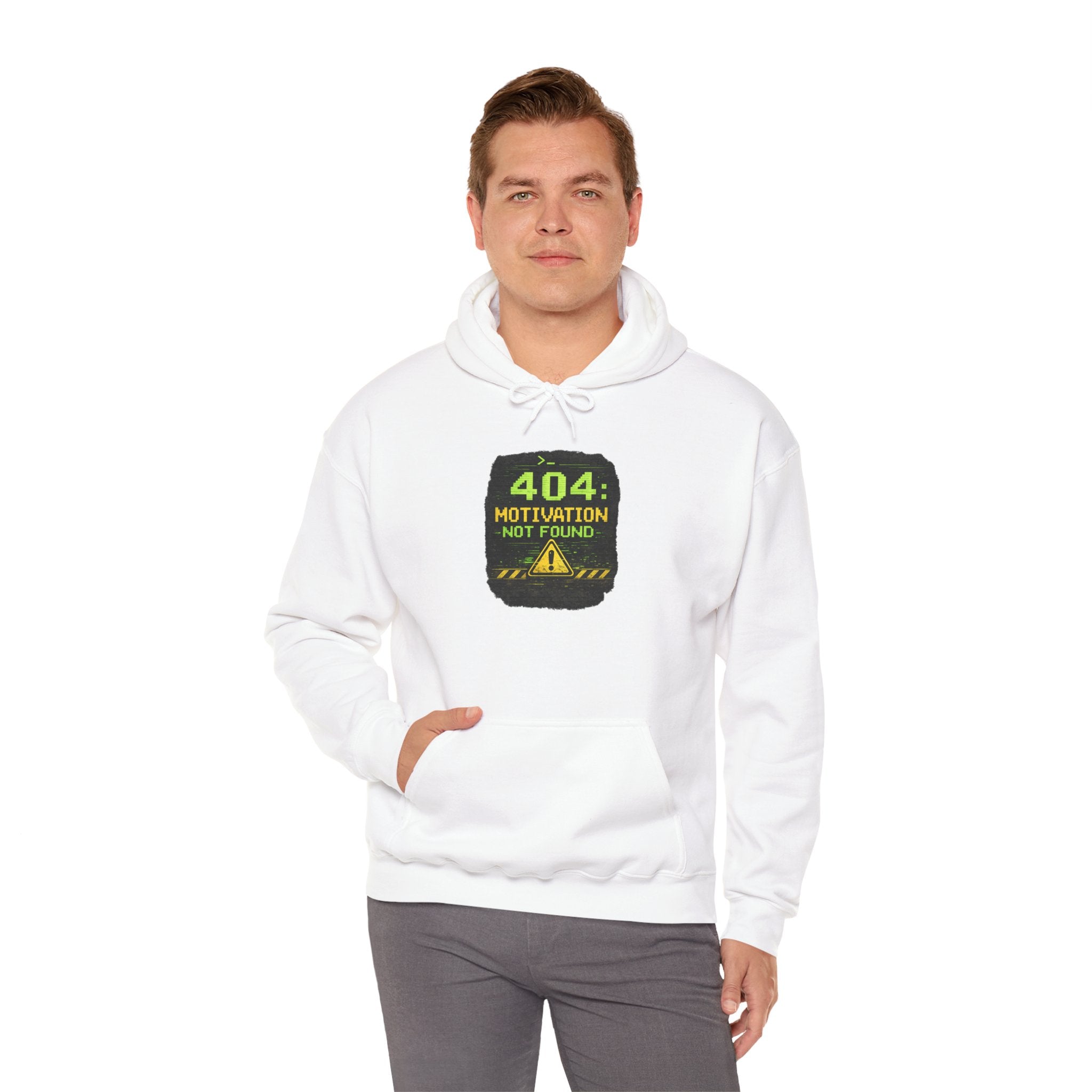 "Error 404 Motivation Not Found" IT Humor Unisex Heavy Blend™ Hoodie