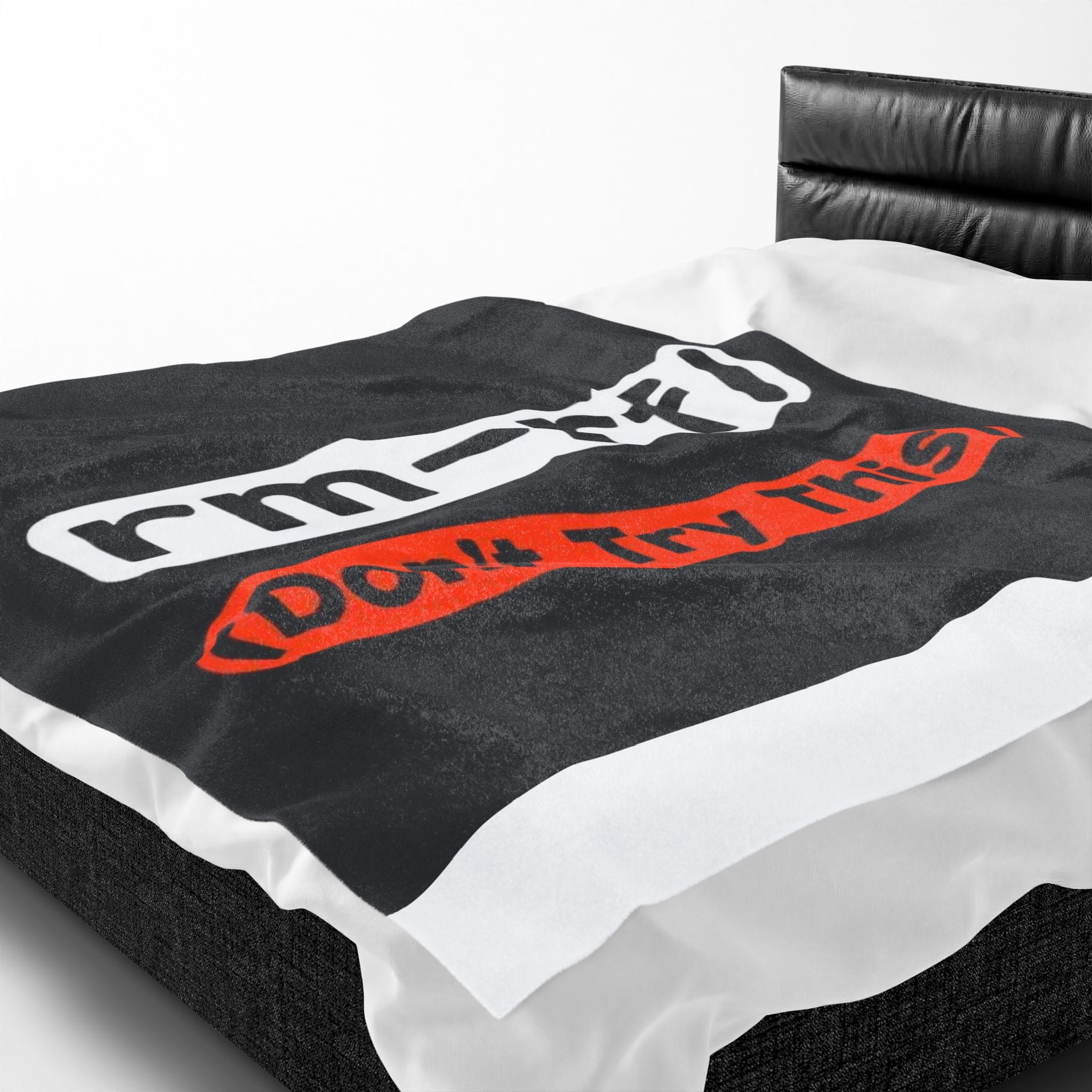 "rm -rf/ (Don't Try This)" Tech Humor Funny IT Velveteen Plush Blanket