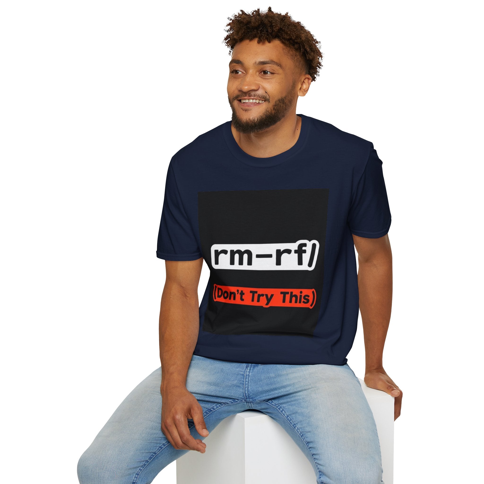 "rm -rf/ (Don't Try This)" Funny IT T-Shirt Hacker Tech Humor Command Tee