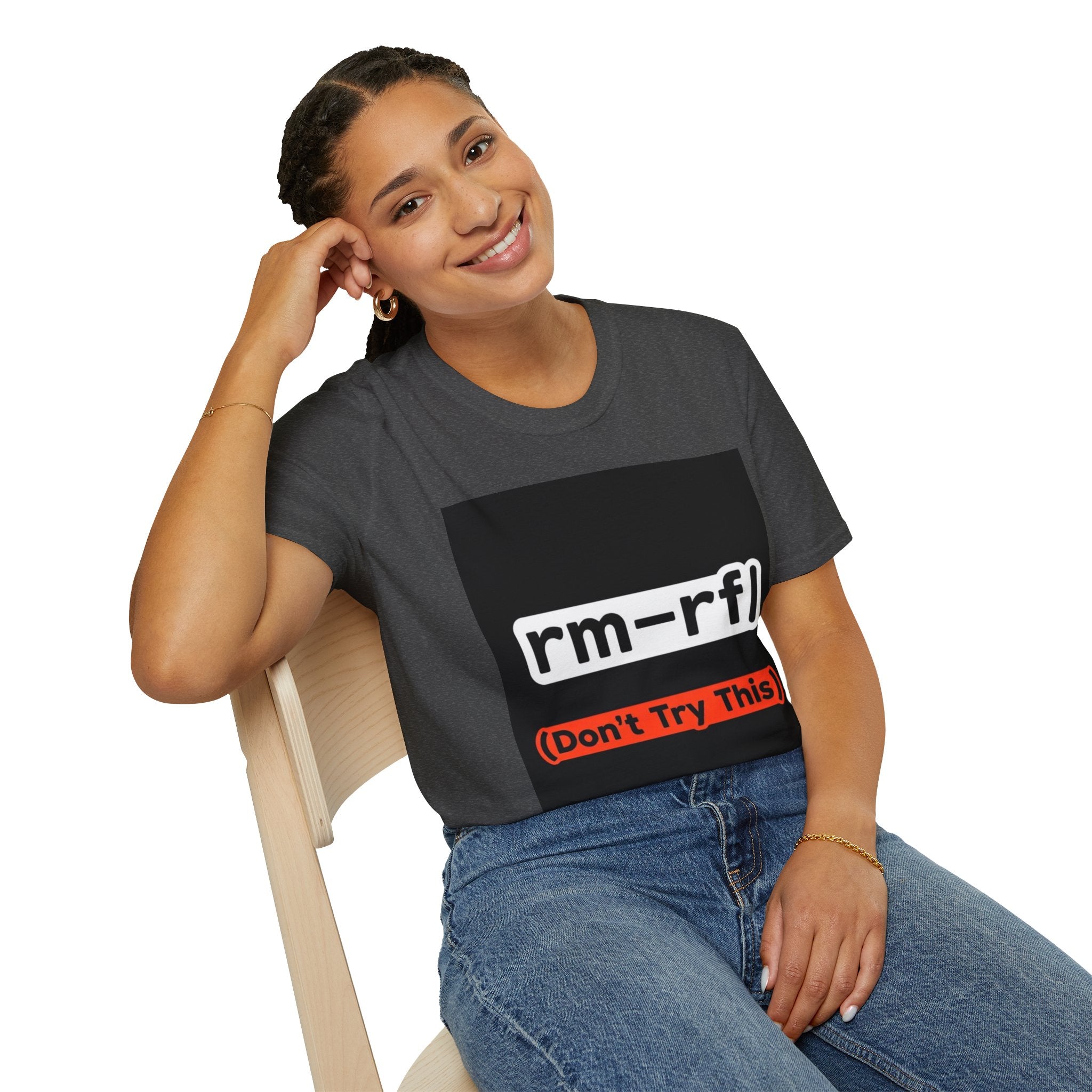 "rm -rf/ (Don't Try This)" Funny IT T-Shirt Hacker Tech Humor Command Tee