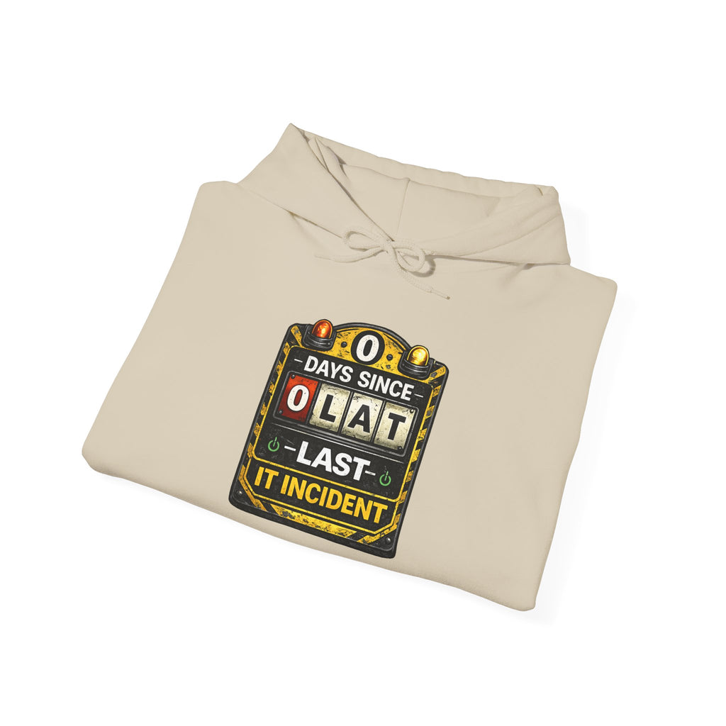 "0 Days Since Last IT Incident" Tech Humor Unisex Heavy Blend™ Hoodie