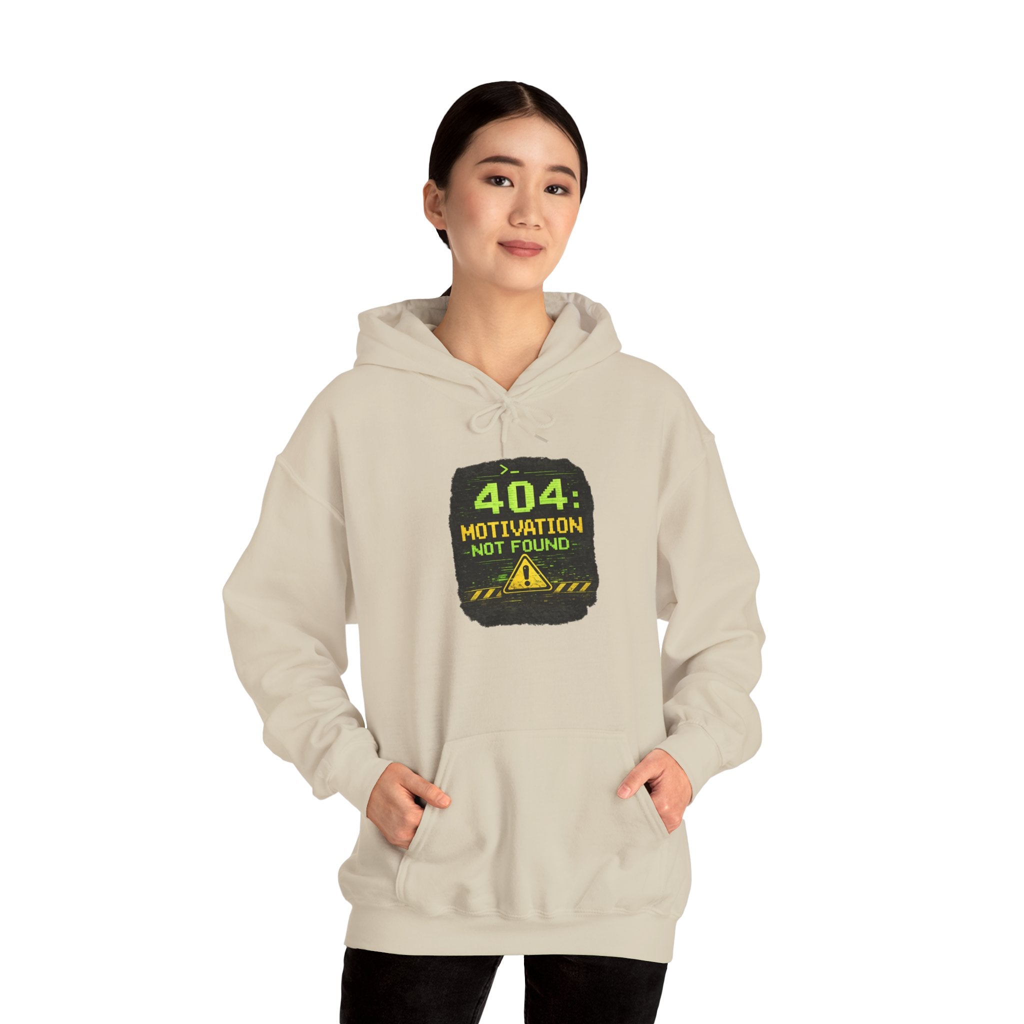 "Error 404 Motivation Not Found" IT Humor Unisex Heavy Blend™ Hoodie