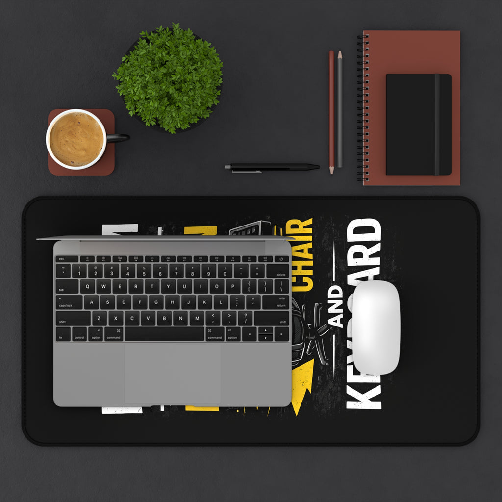 "Problem Exists Between Chair and Keyboard" Gaming/Office Tech Humor Mouse Pad Funny IT Desk Mat