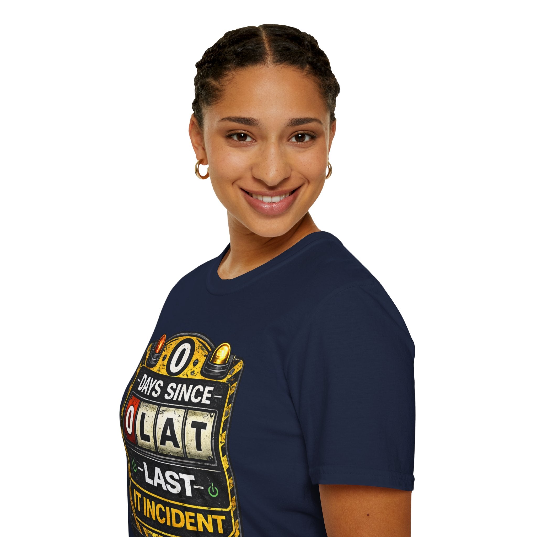 "0 Days Since Last IT Incident" Funny IT Tech Humor T-Shirt