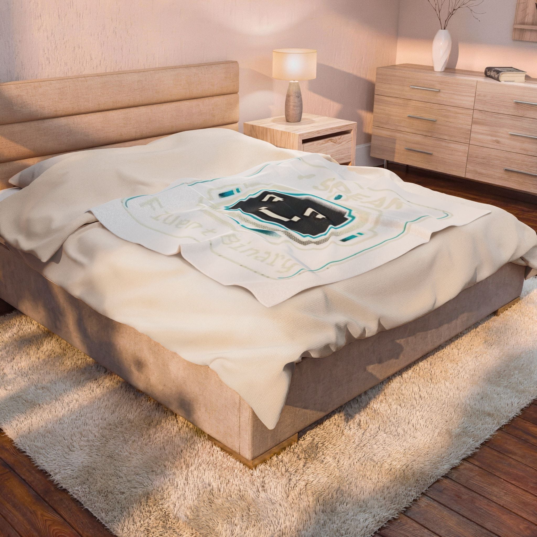 "I Speak Fluent Binary" IT Humor Funny IT Velveteen Plush Blanket