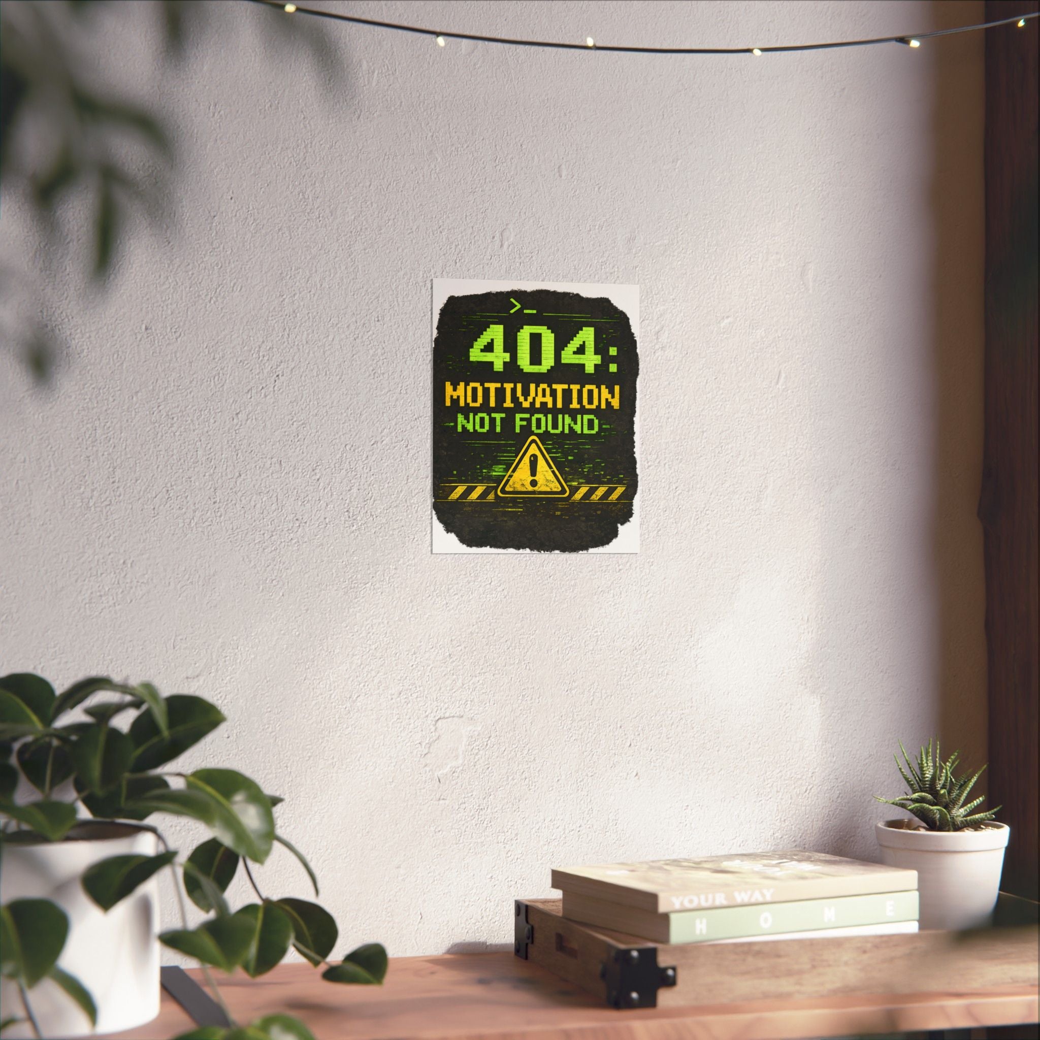 "Error 404 Motivation Not Found" Geek Tech Humor Funny IT Matte Vertical Posters