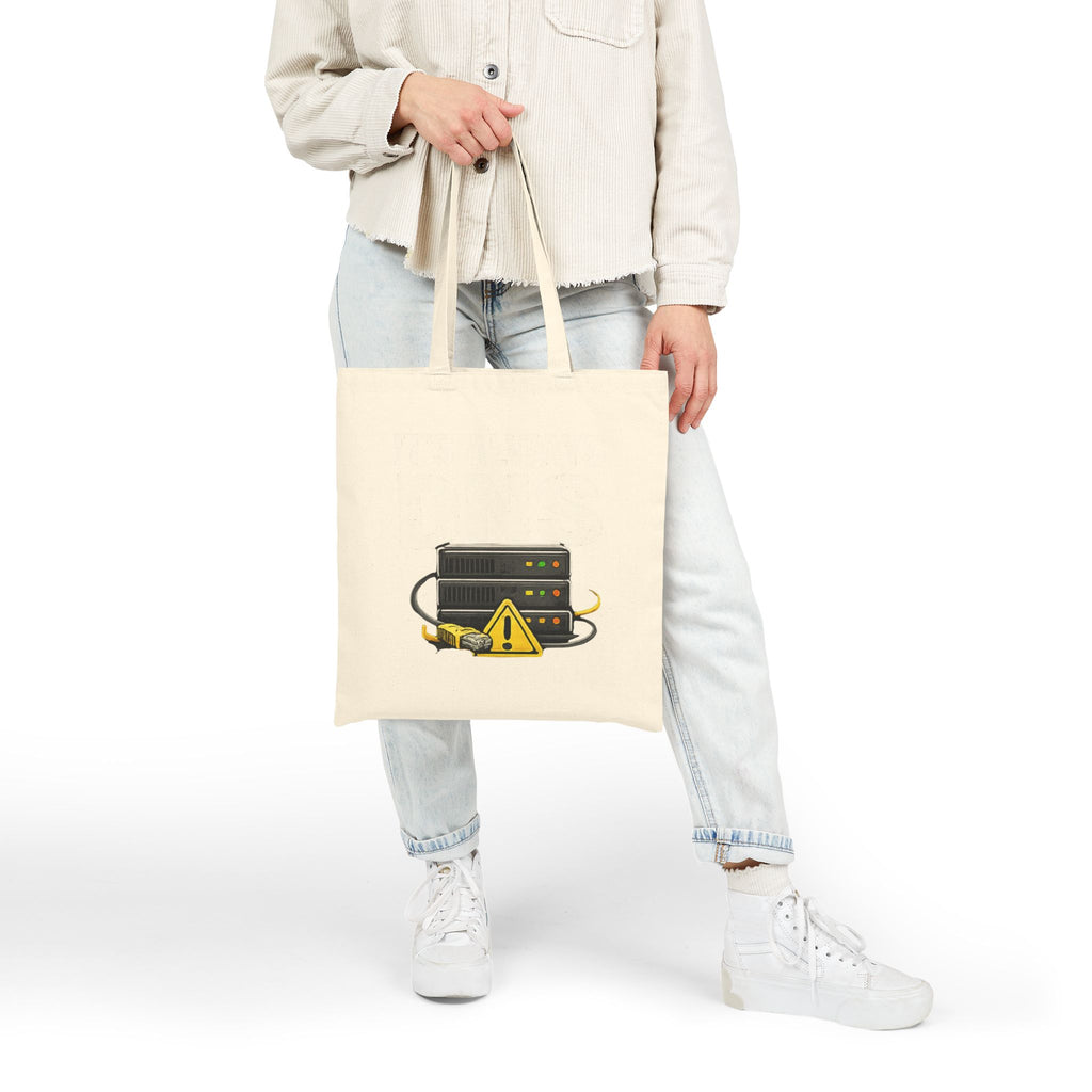 "It's Always DNS" Humorous IT Tote Bag — Techie Data Center Canvas Tote