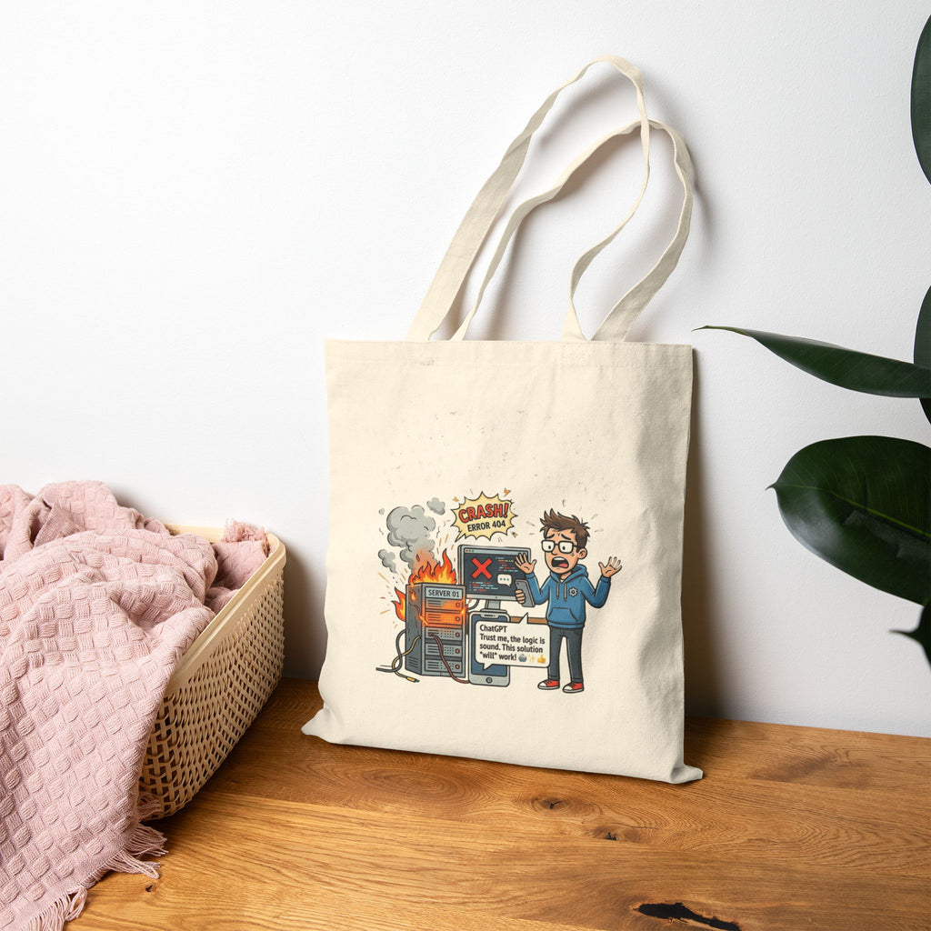 "ChatGBT Said It Would Work" Funny IT Programmer Humor AI Fail Graphic Tote Bag