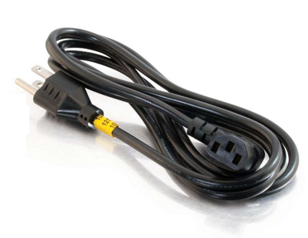 C2G CG03152 6ft Right Angle Power Cord 18 AWG Universal AC Cable Open Box