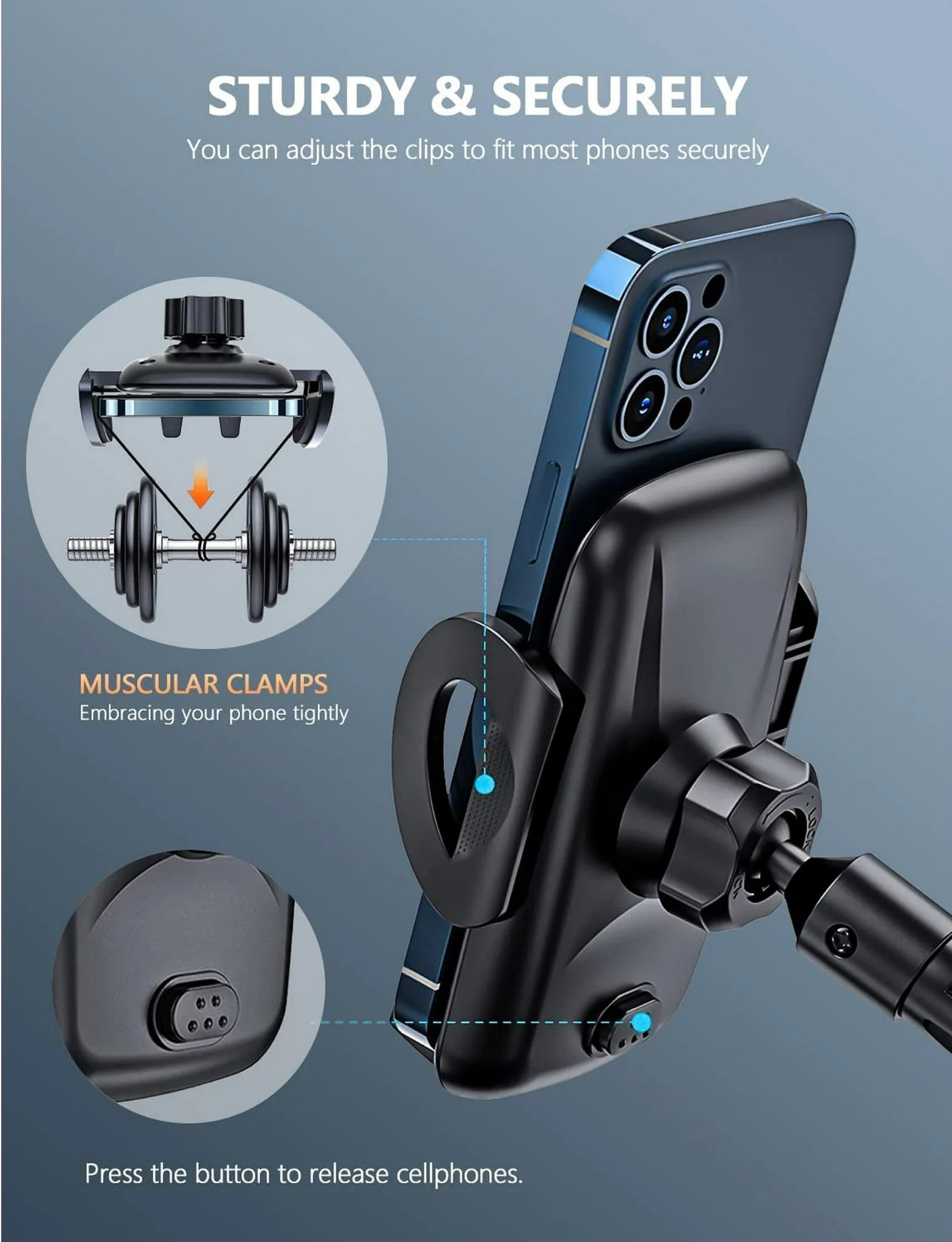 Vibe Cup Holder Phone Mount DL051021 360° Rotating Adjustable Car Holder NEW