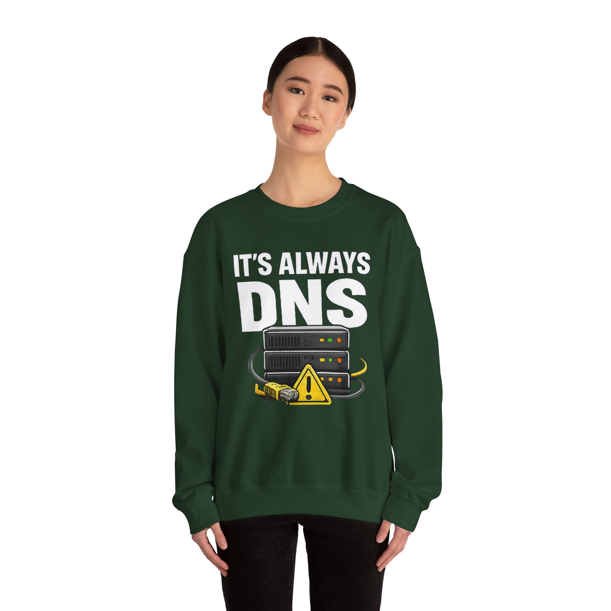 "Its Always DNS" Unisex Heavy Blend™ Crewneck Sweatshirt