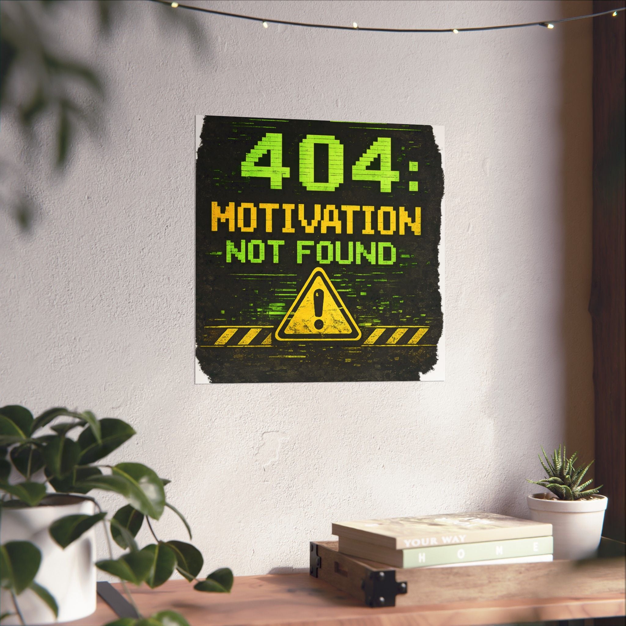 "Error 404 Motivation Not Found" Geek Tech Humor Funny IT Matte Vertical Posters