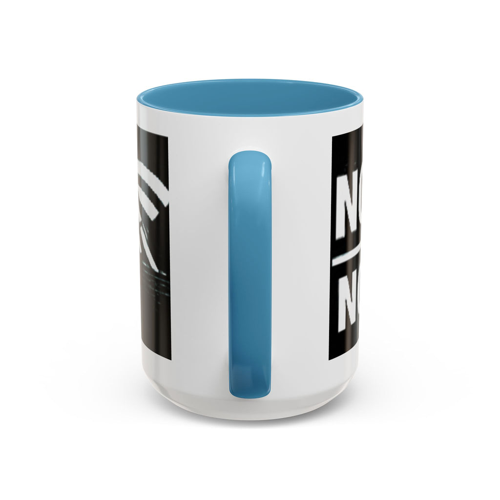 "No Signal No Problem" IT Humor Accent Coffee Mug (11, 15oz)
