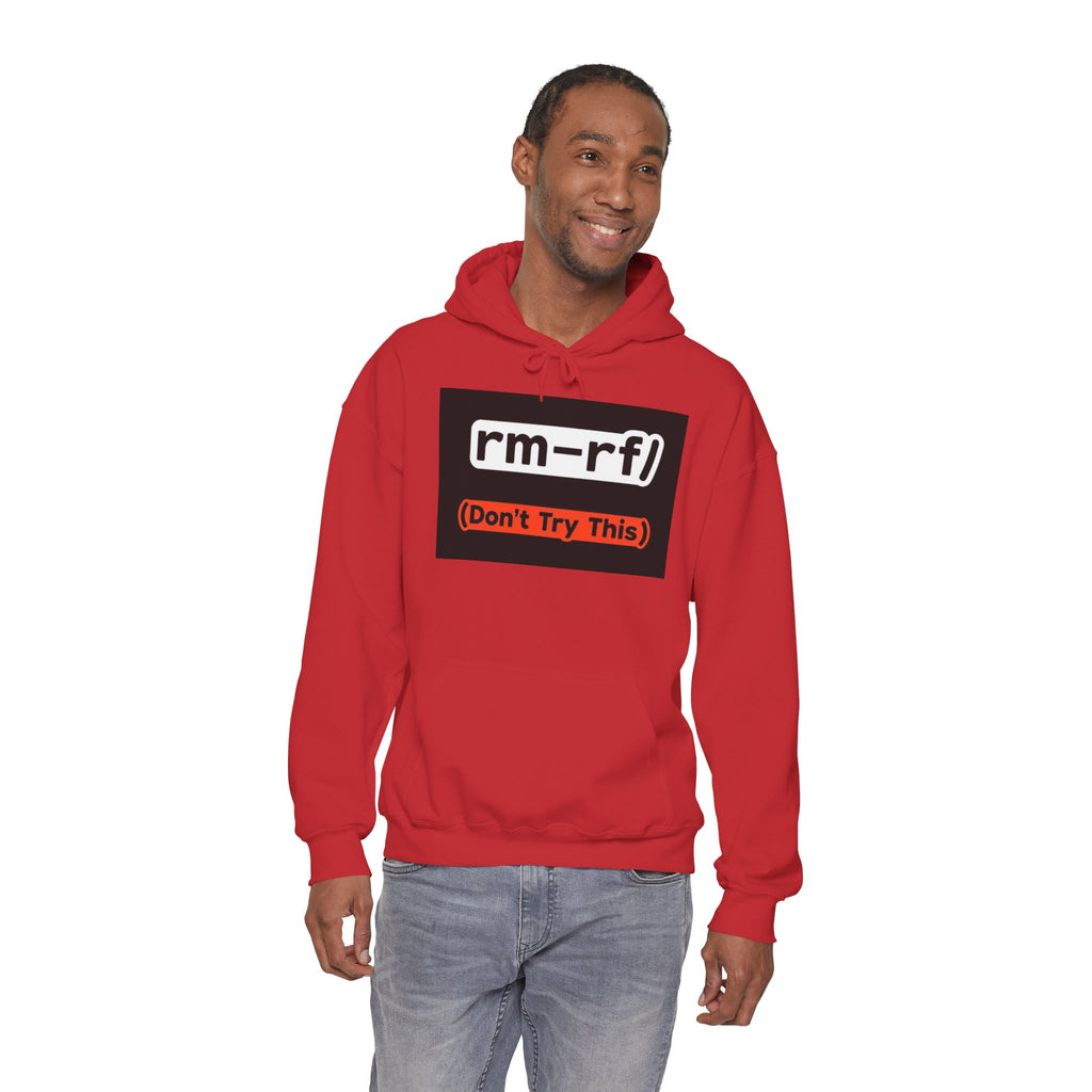 "rm–rf/ (Don't Try This)" — Funny Linux/Devops Command Hoodie