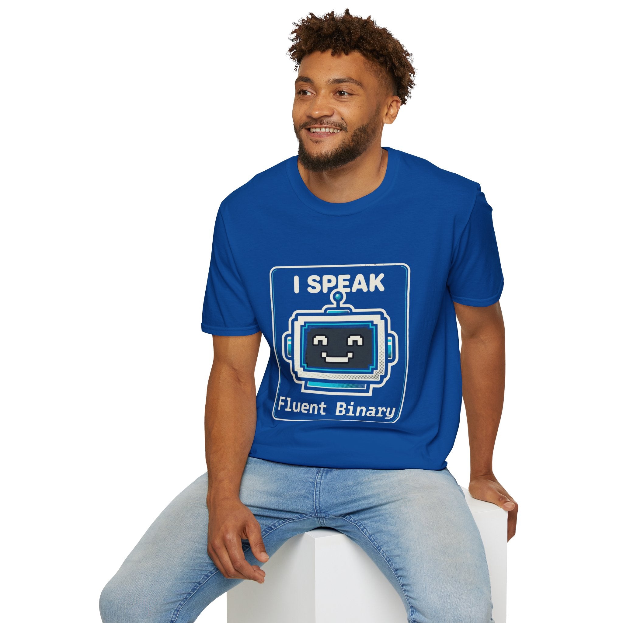 "I Speak Fluent Binary" Funny IT Programmer Tech Humor Graphic Tee