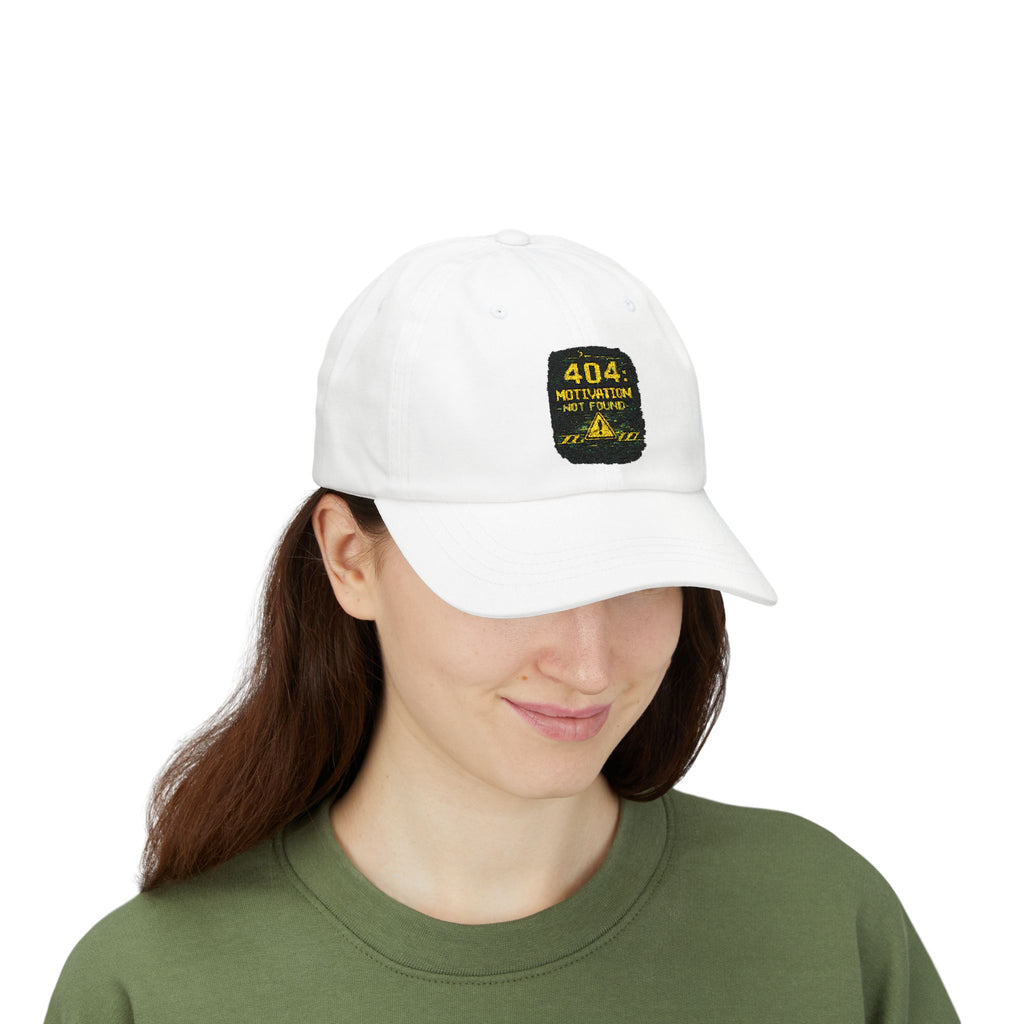 "Error 404 Motivation Not Found" Tech Humor Funny IT Baseball Hat/Cap