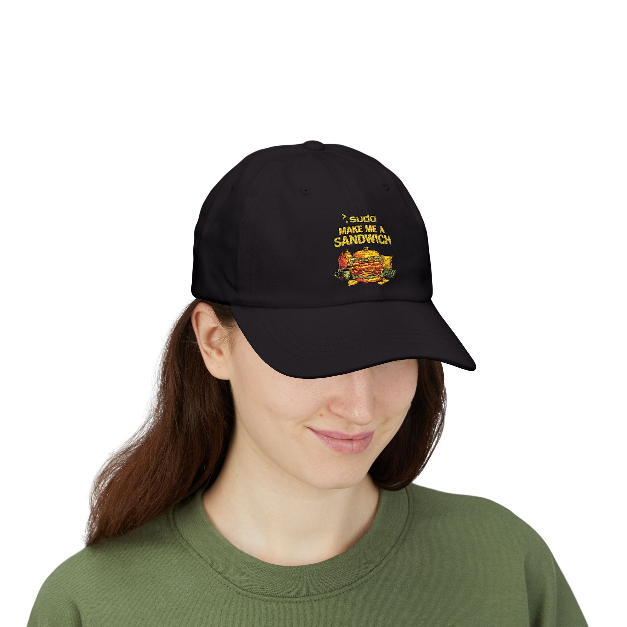 ">. Sudo Make Me A Sandwich" Tech Humor Funny IT Baseball Hat/Cap