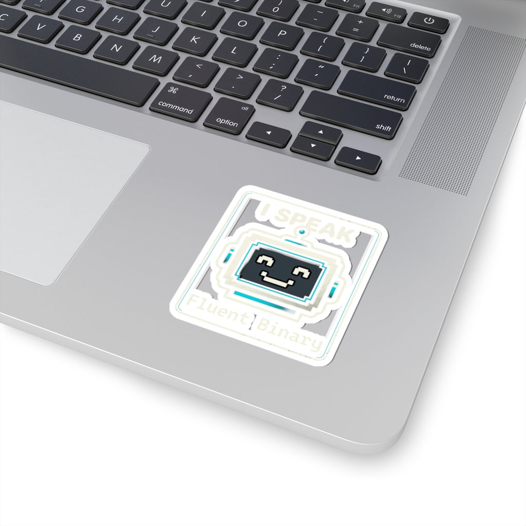 "I Speak Fluent Binary" Programmer Tech Humor Sticker Funny IT Kiss-Cut Laptop Decal