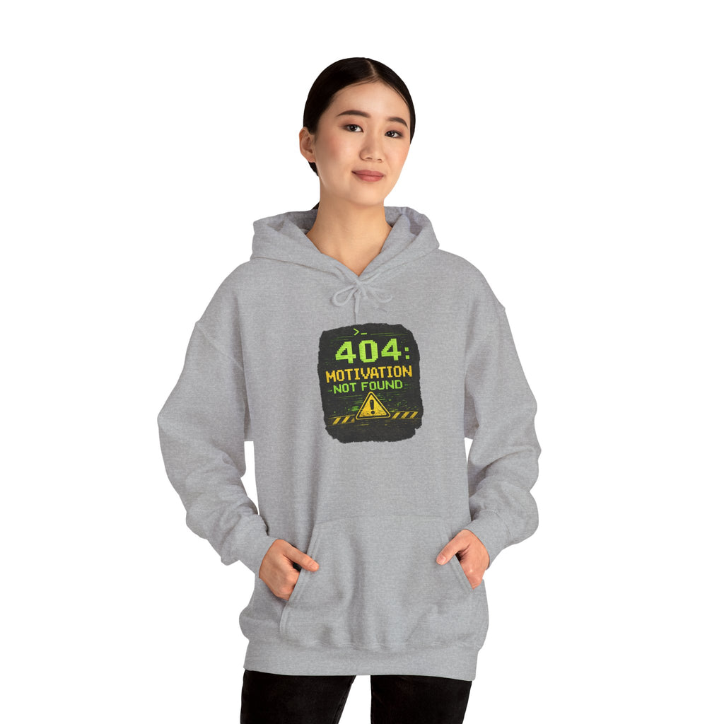 "Error 404 Motivation Not Found" IT Humor Unisex Heavy Blend™ Hoodie