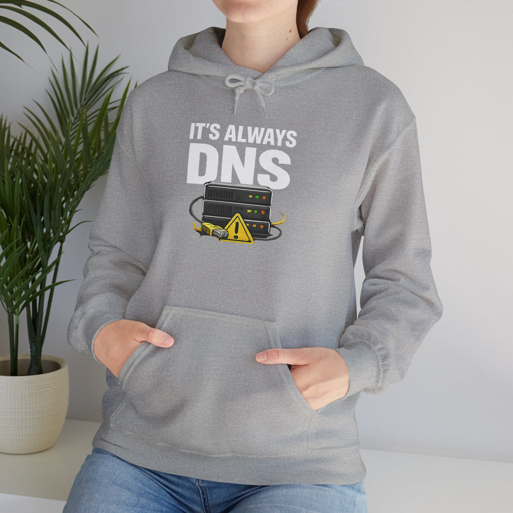 "It's Always DNS" Tech Humor Unisex Heavy Blend™ Hoodie