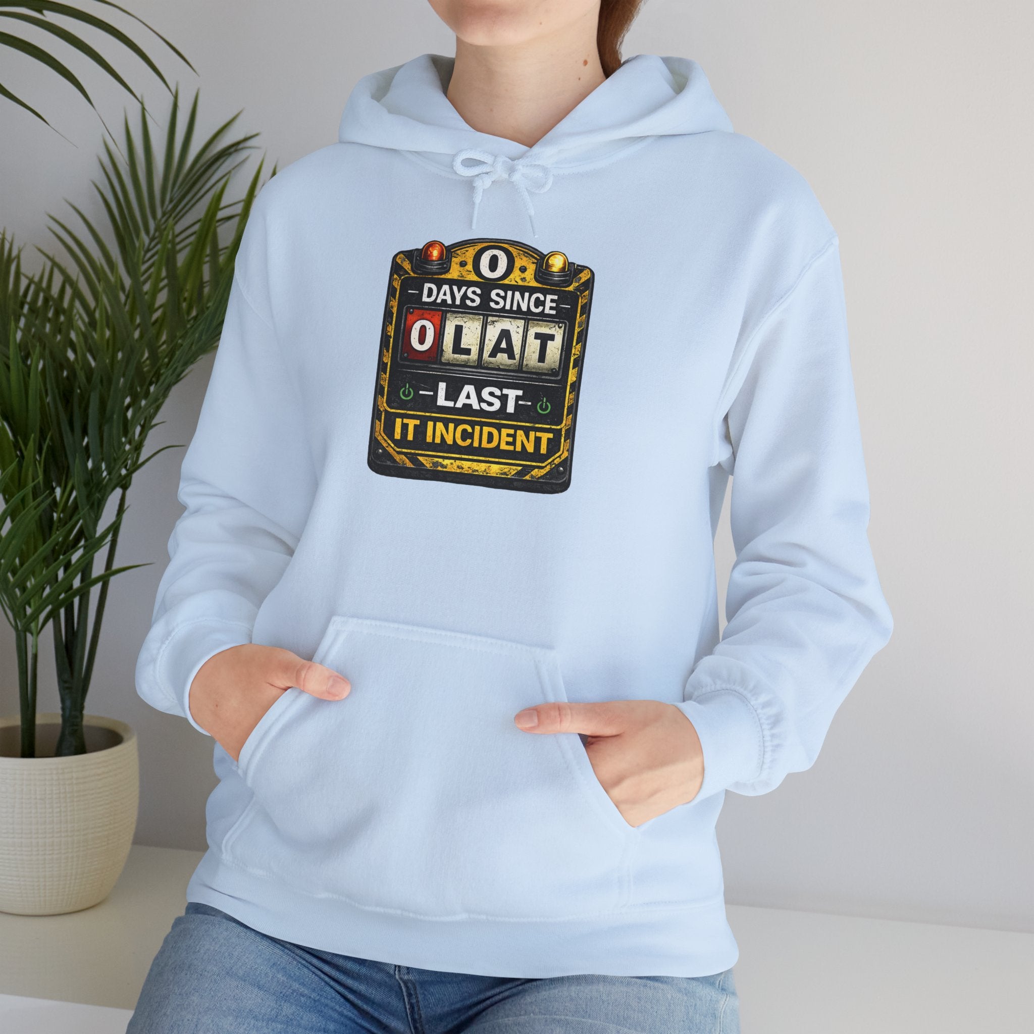 "0 Days Since Last IT Incident" Tech Humor Unisex Heavy Blend™ Hoodie