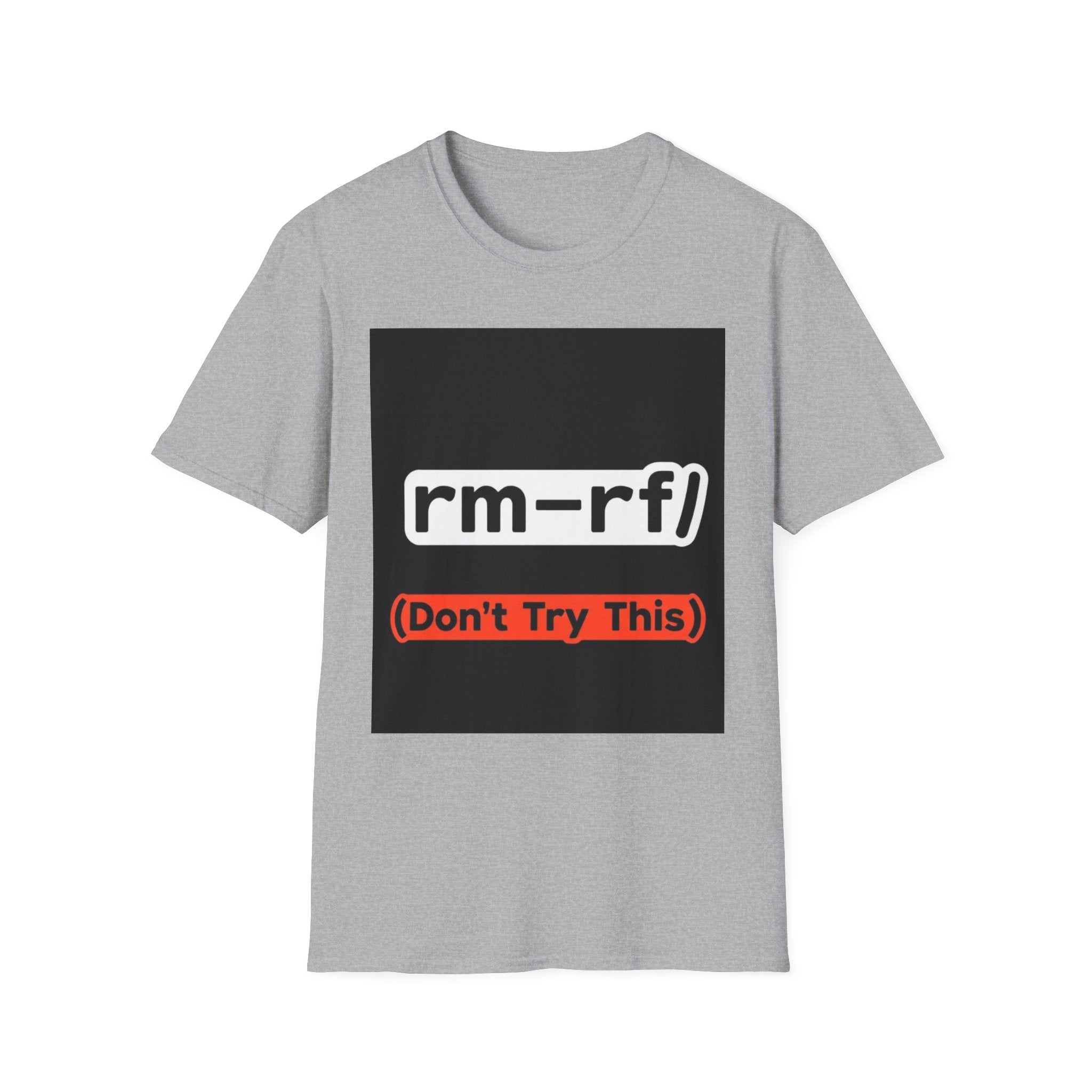 "rm -rf/ (Don't Try This)" Funny IT T-Shirt Hacker Tech Humor Command Tee