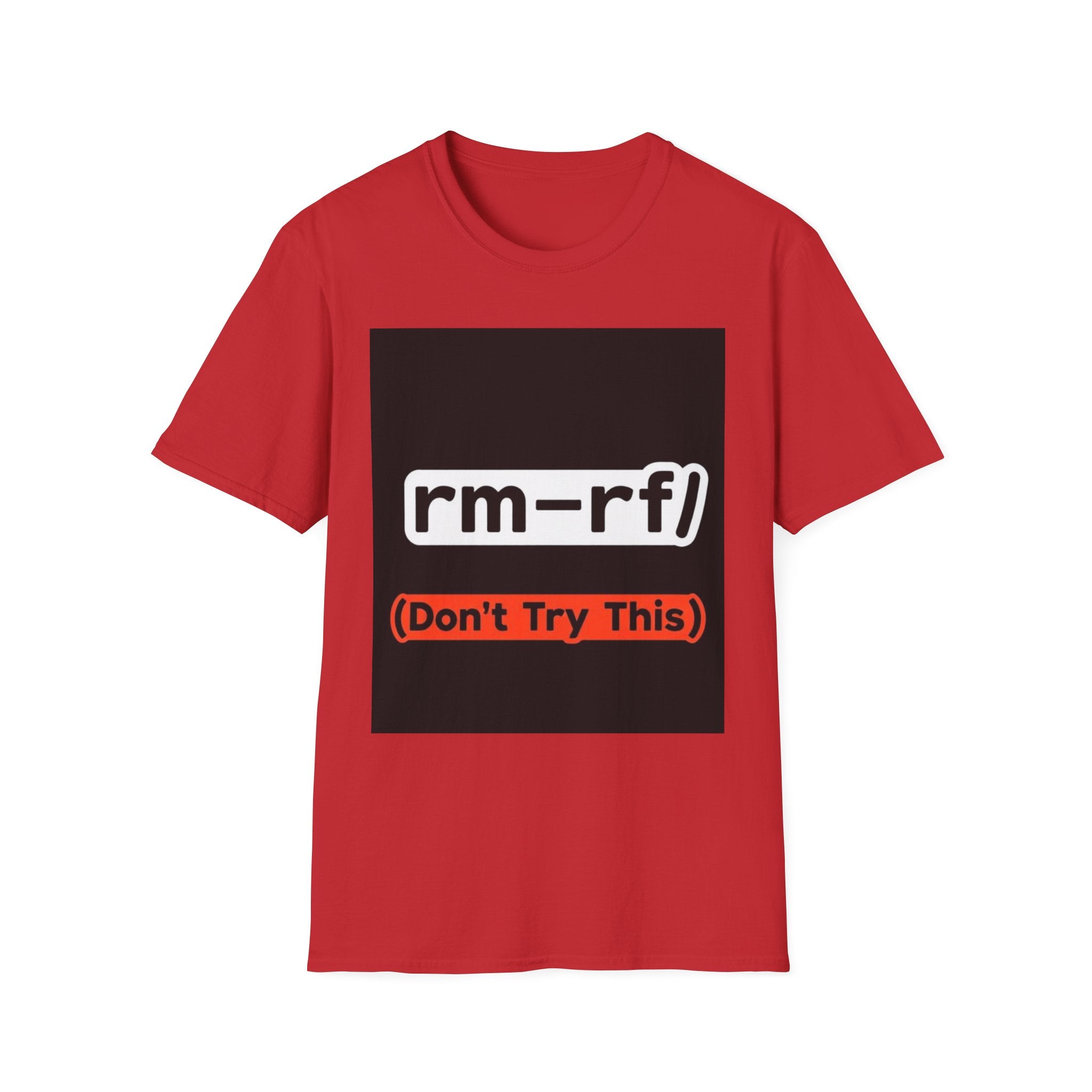 "rm -rf/ (Don't Try This)" Funny IT T-Shirt Hacker Tech Humor Command Tee
