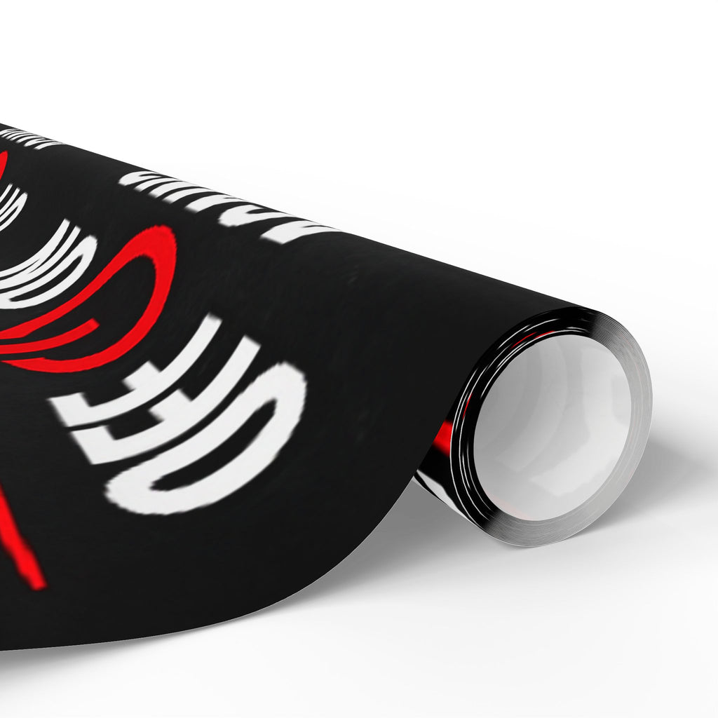 "Have You Tried Turning It Off & On Again?" Funny IT Graphic Holiday Gift Wrap (Bold Red & White Text) Tech Humor Wrapping Paper