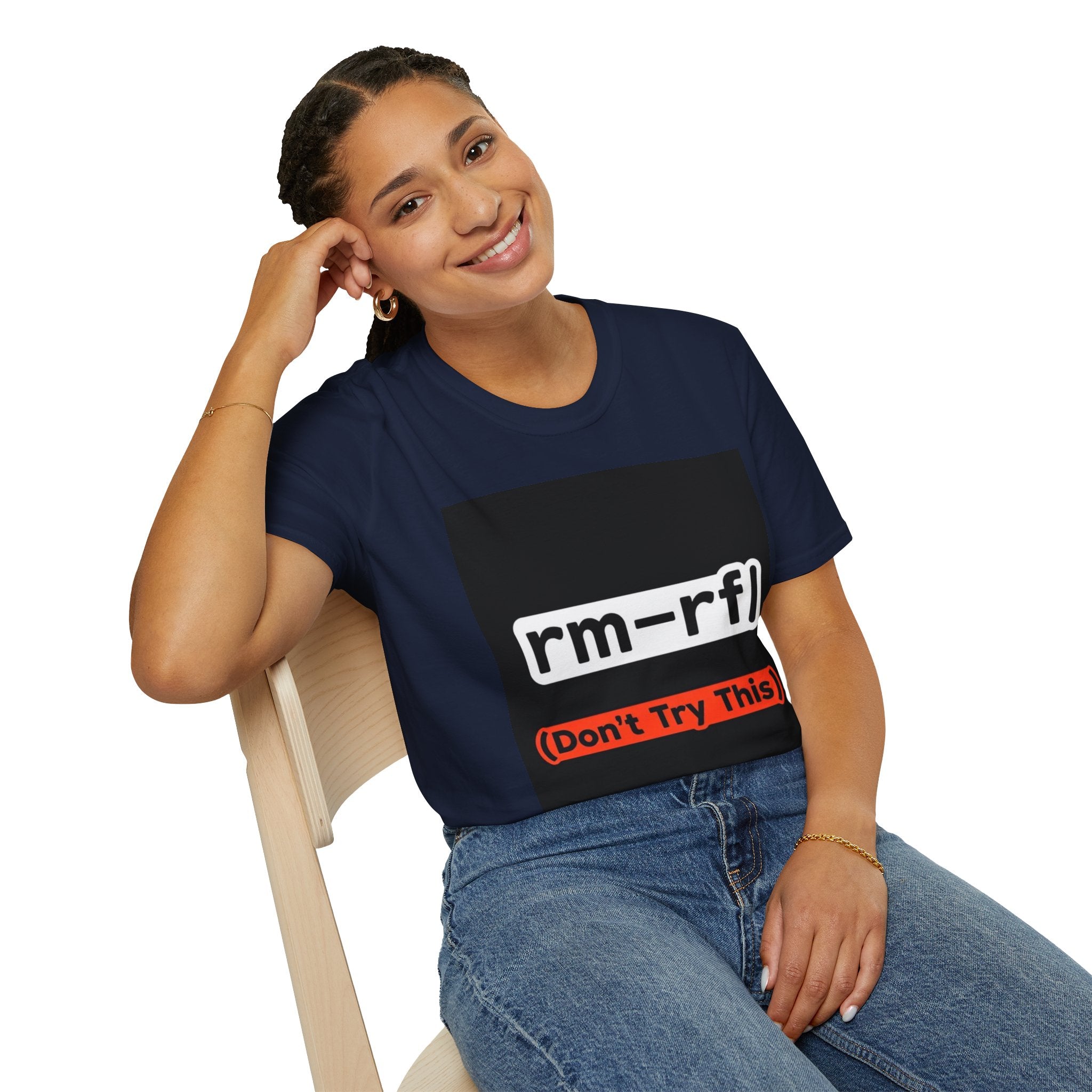 "rm -rf/ (Don't Try This)" Funny IT T-Shirt Hacker Tech Humor Command Tee