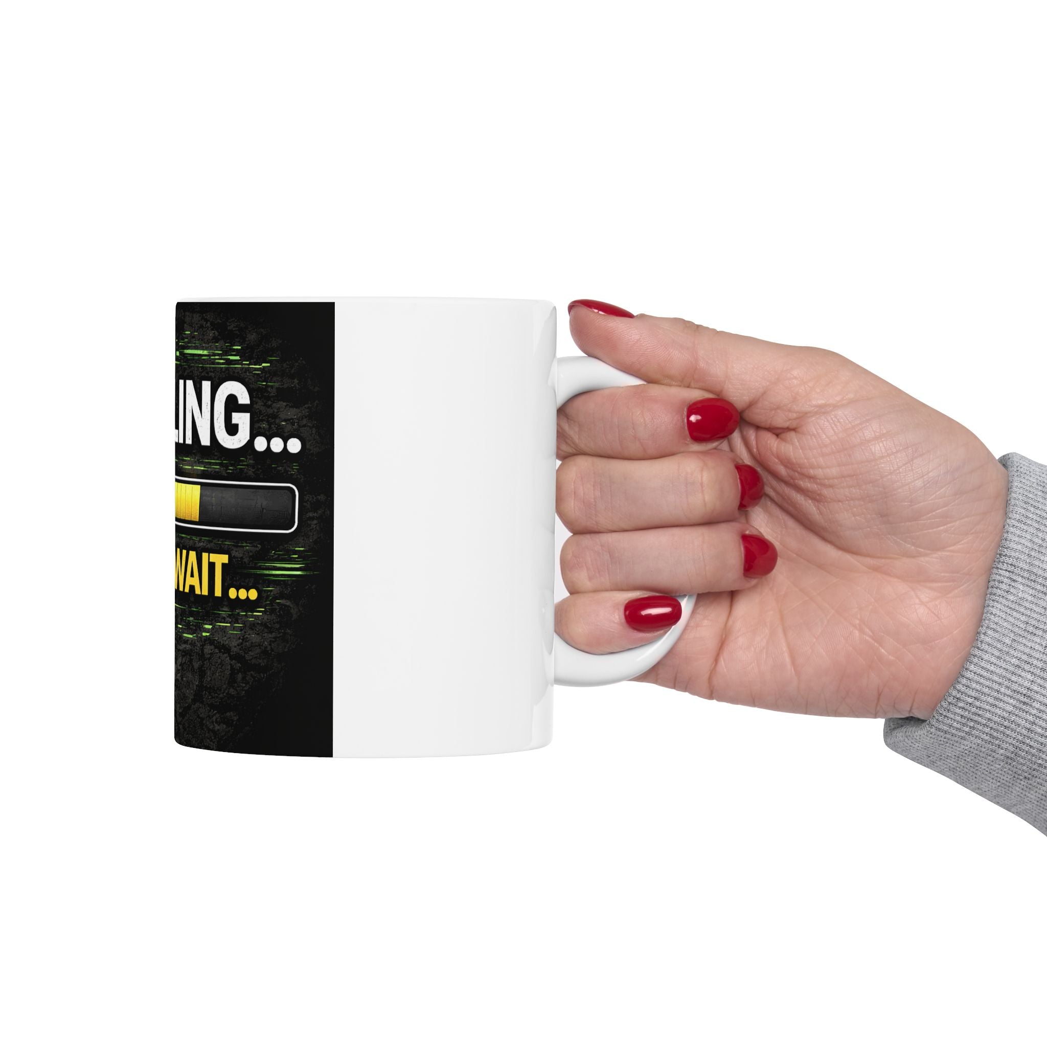 "Compiling... Please Wait" Geek Humor Ceramic Mug, (11oz, 15oz)