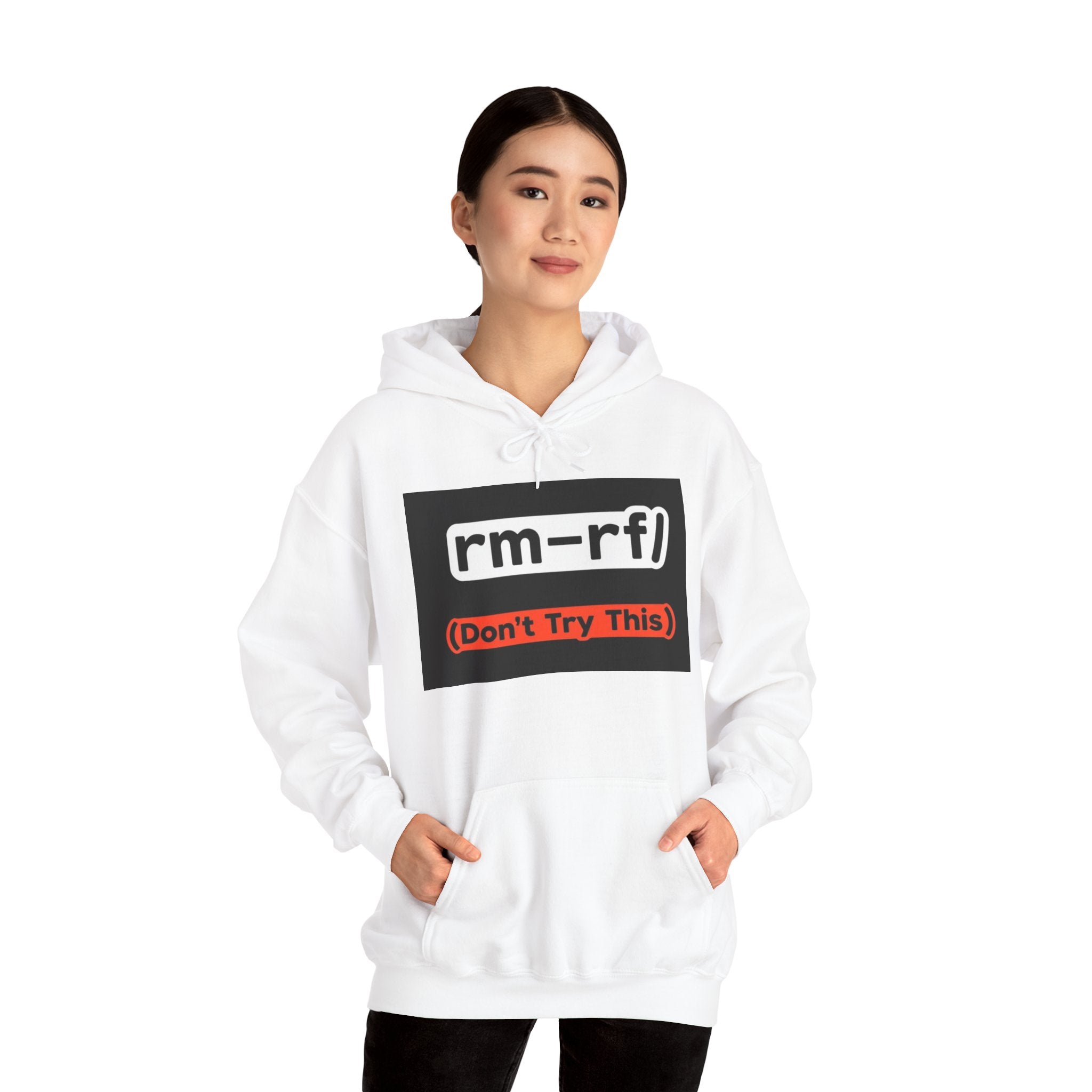 "rm–rf/ (Don't Try This)" — Funny Linux/Devops Command Hoodie