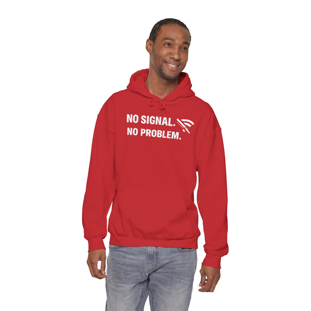 "No Signal, No Problem" IT Humor Unisex Heavy Blend™ Hoodie