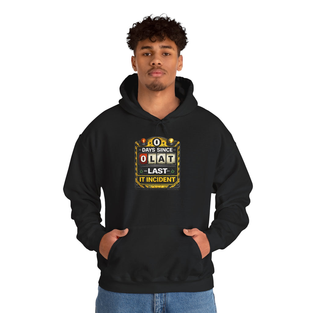 "0 Days Since Last IT Incident" Tech Humor Unisex Heavy Blend™ Hoodie