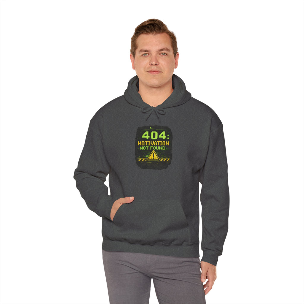 "Error 404 Motivation Not Found" IT Humor Unisex Heavy Blend™ Hoodie