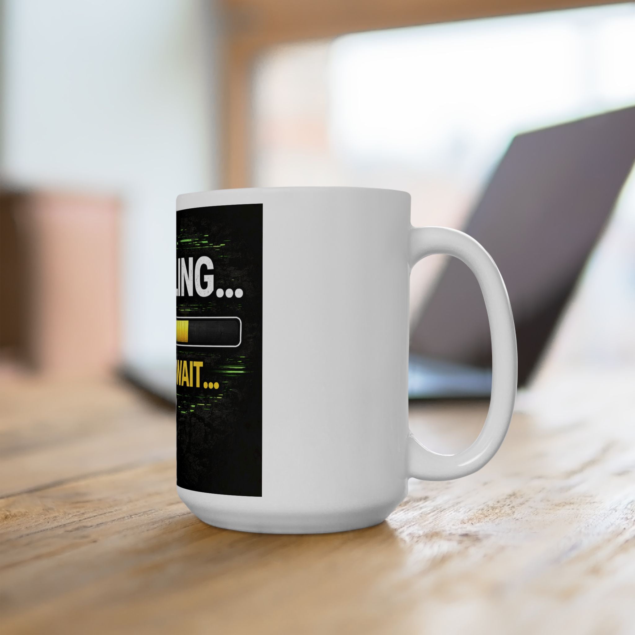 "Compiling... Please Wait" Geek Humor Ceramic Mug, (11oz, 15oz)