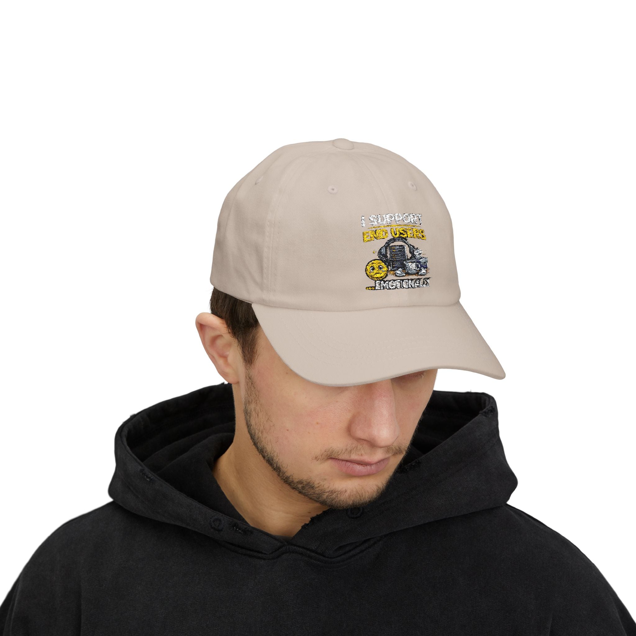 "I Support End Users...Emotionally" Tech Humor Funny IT Baseball Hat/Cap