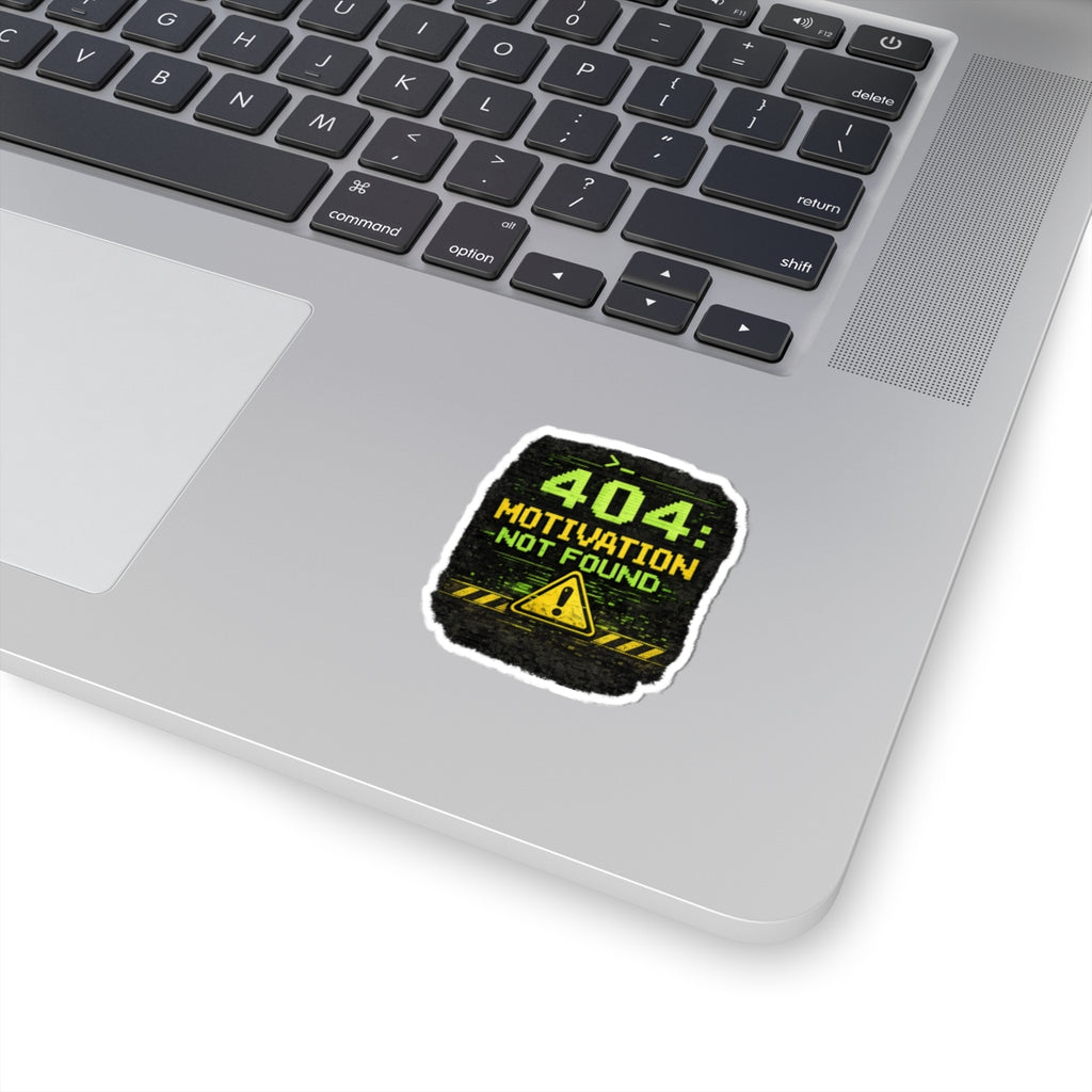 "Error 404 Motivation Not Found" Geek Tech Humor Funny IT Kiss-Cut Stickers