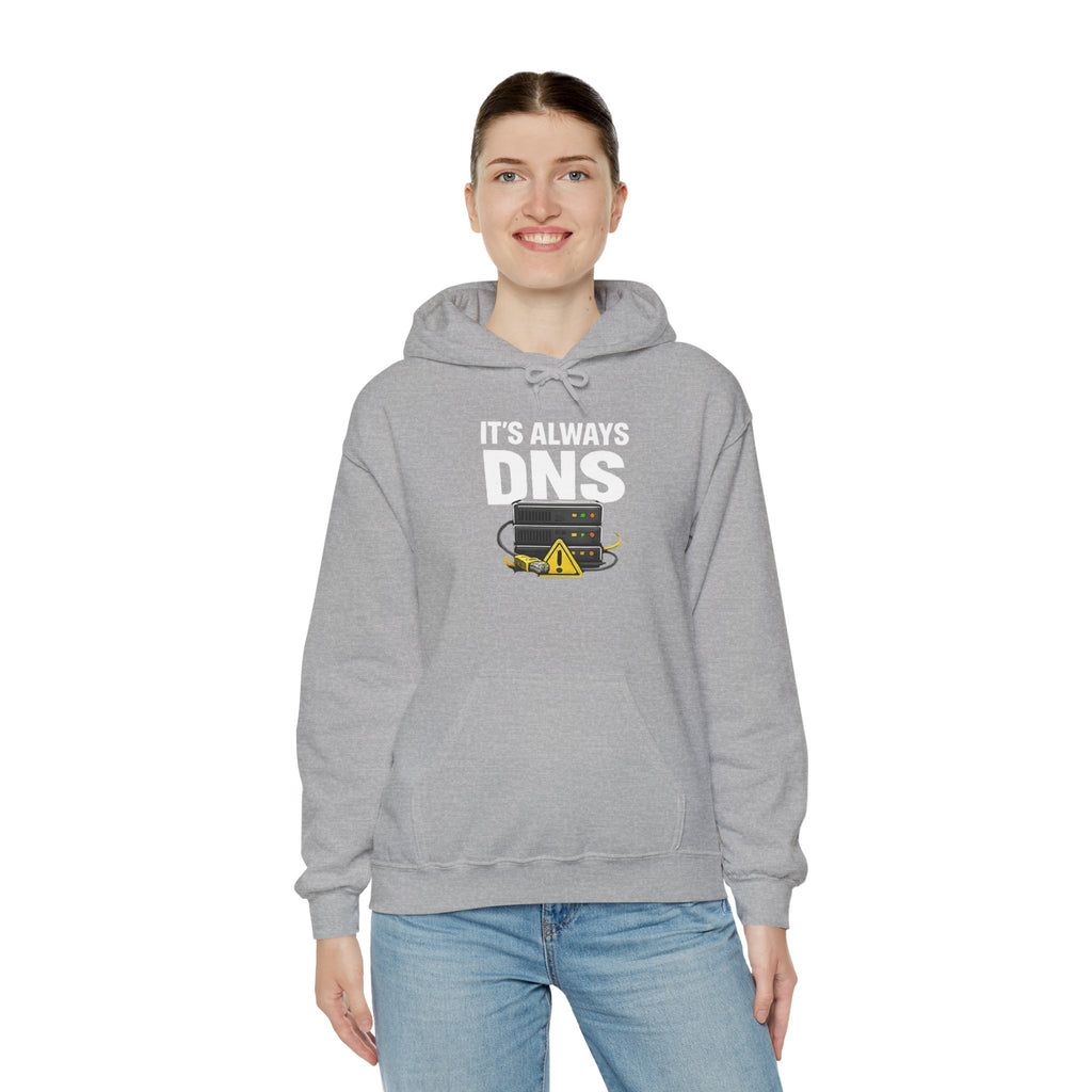 "It's Always DNS" Tech Humor Unisex Heavy Blend™ Hoodie
